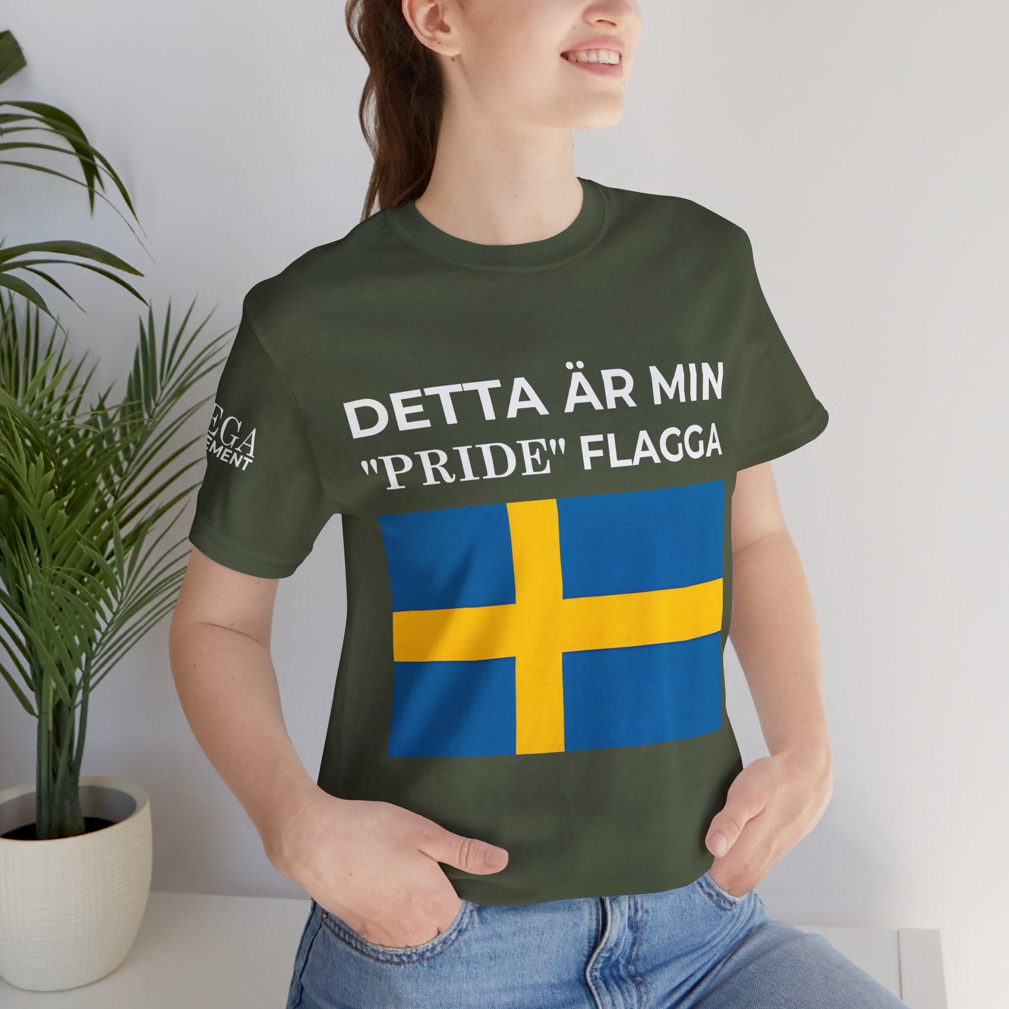 Swedish Flag Unisex Jersey Tee, Casual T-Shirt, Gifts for Sweden Lovers, Summer Style, Travel Apparel, National Day Wear - Mega Movement