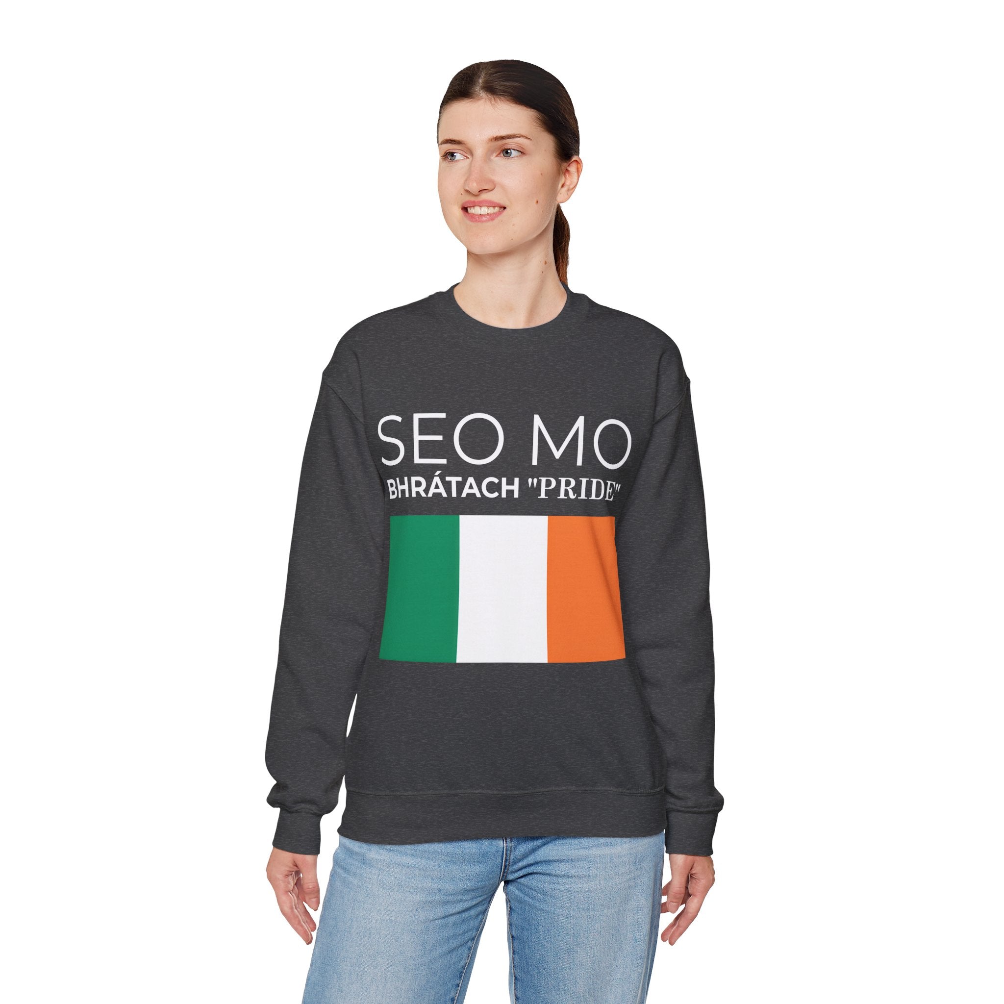 Irish Pride Crewneck Sweatshirt - Irish Flag, Unisex Graphic Pullover, St. Patrick's Day Gift, Comfortable Streetwear - Mega Movement