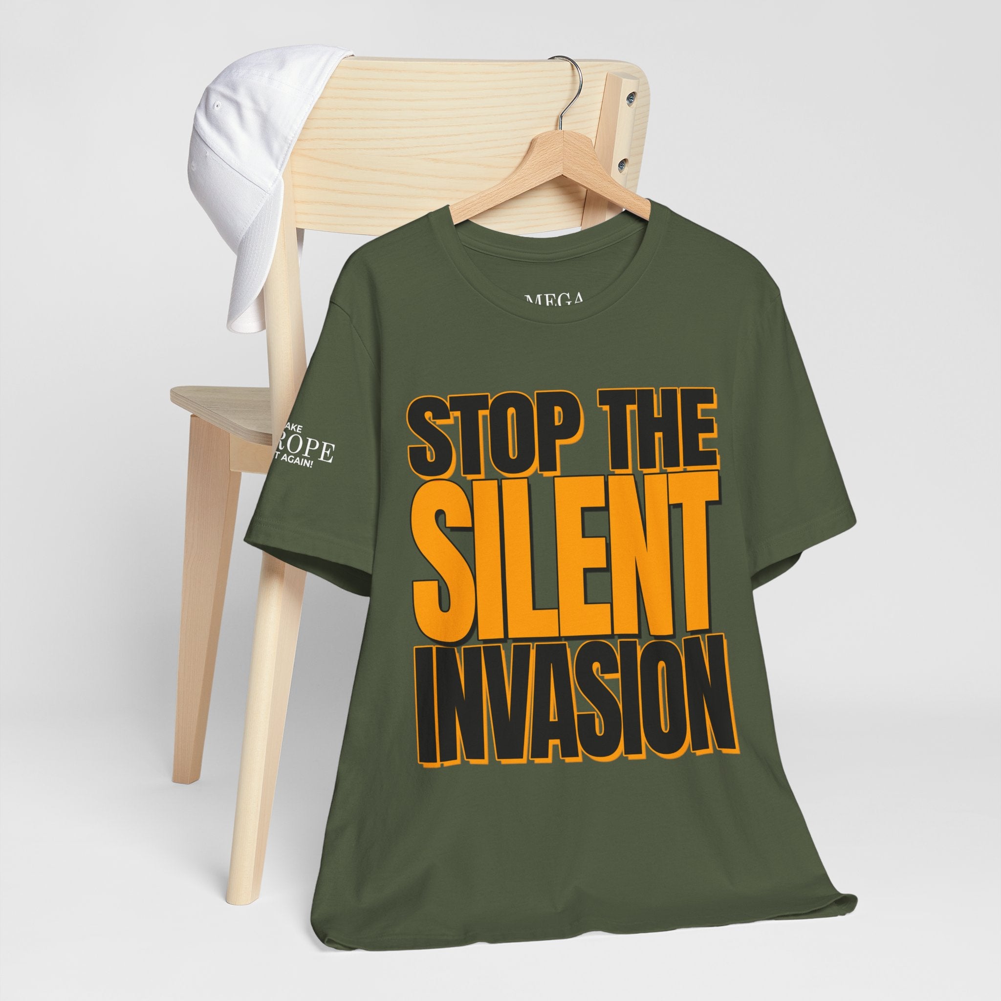 Stop the Silent Invasion Unisex Tee, Awareness Tee, Casual Wear, Protest Shirt, Gift for Activists, Modern Graphic Tee - Mega Movement