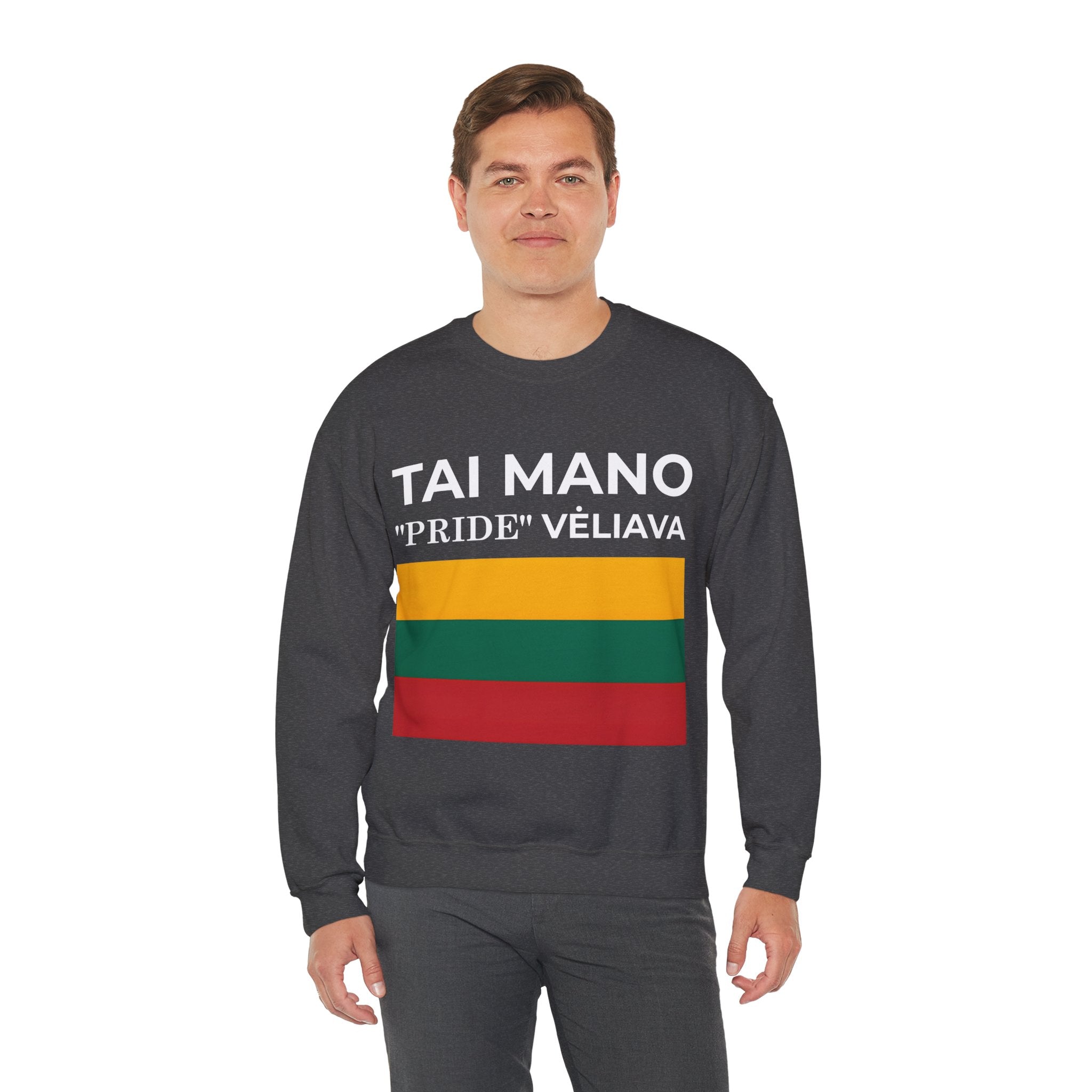 Lithuanian Pride Crewneck Sweatshirt | Unisex Casual Wear, Cozy Fashion, Statement Sweater - Mega Movement