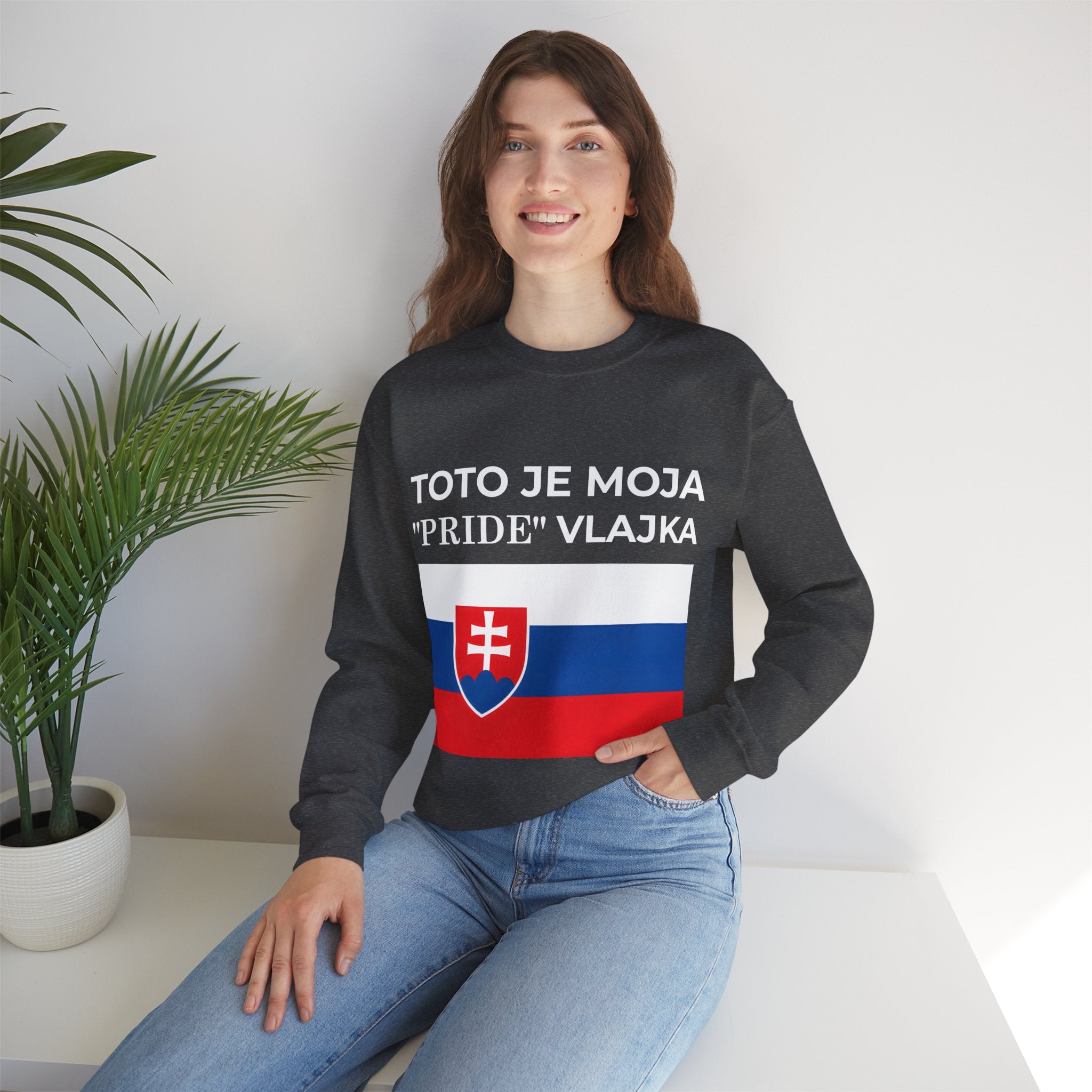 Slovakia Pride Flag Crewneck Sweatshirt, Unisex Sweatshirt, Comfortable Casual Wear - Mega Movement