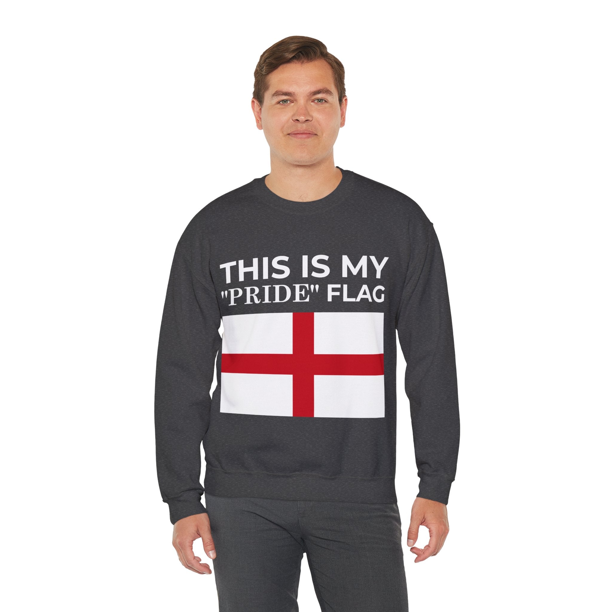 English Pride Flag Sweatshirt, Unisex Crewneck Sweatshirt, Statement Clothing - Mega Movement
