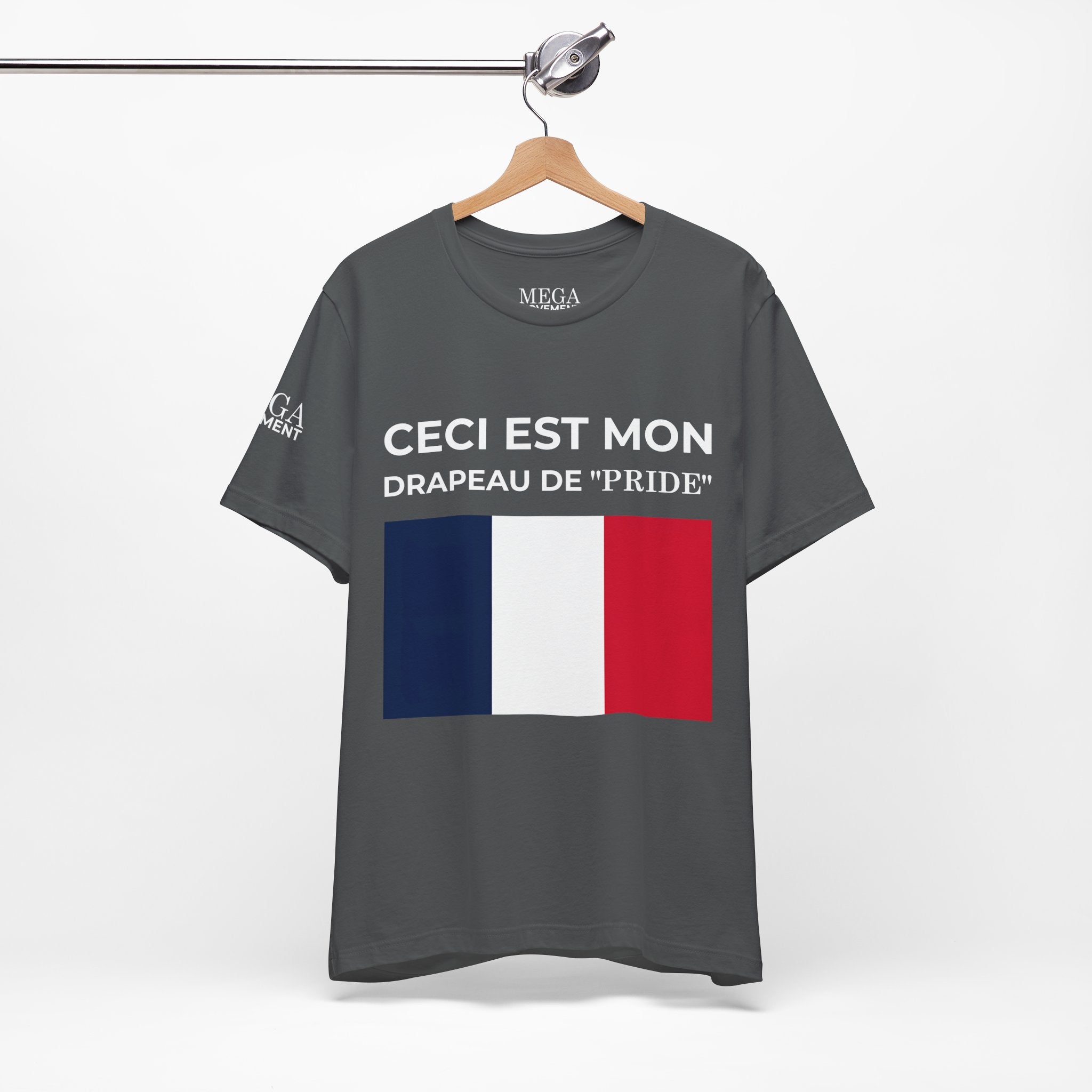 France Pride Flag Unisex Tee, Patriotic Fashion, Summer T-Shirt, Gift for Events, Casual Wear, France Pride Shirt - Mega Movement