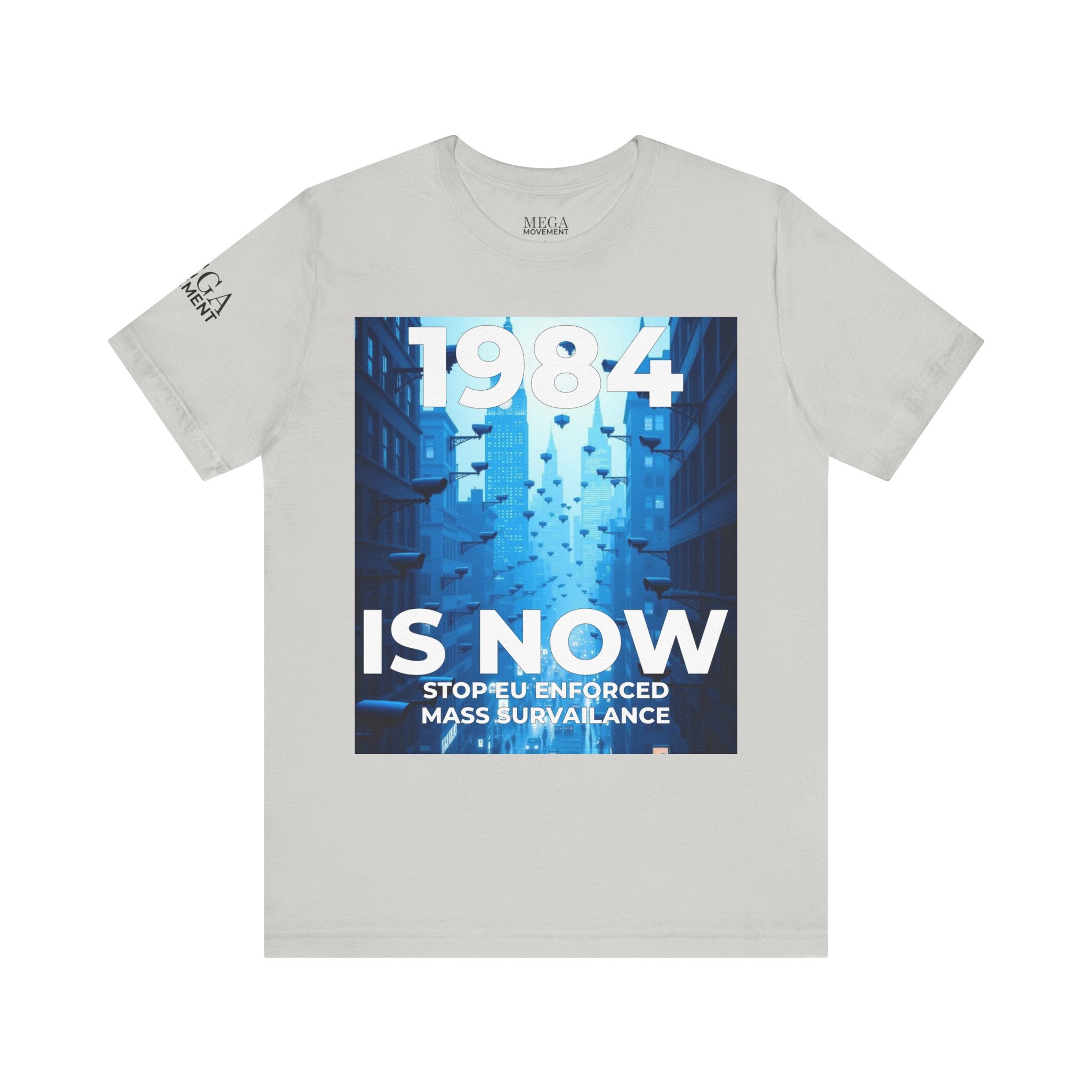1984 Is Now Unisex Tee, Dystopian Theme Shirt, Statement Tee, Gift for Activists, Casual Everyday Wear, Comfortable Cotton T-Shirt - Mega Movement