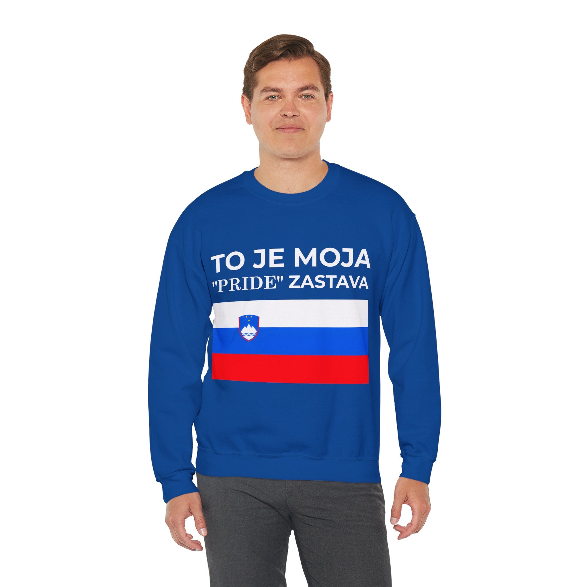 Slovenia Pride Flag Crewneck Sweatshirt, Unisex Sweatshirt, Colorful Pride Celebration - Mega Movement