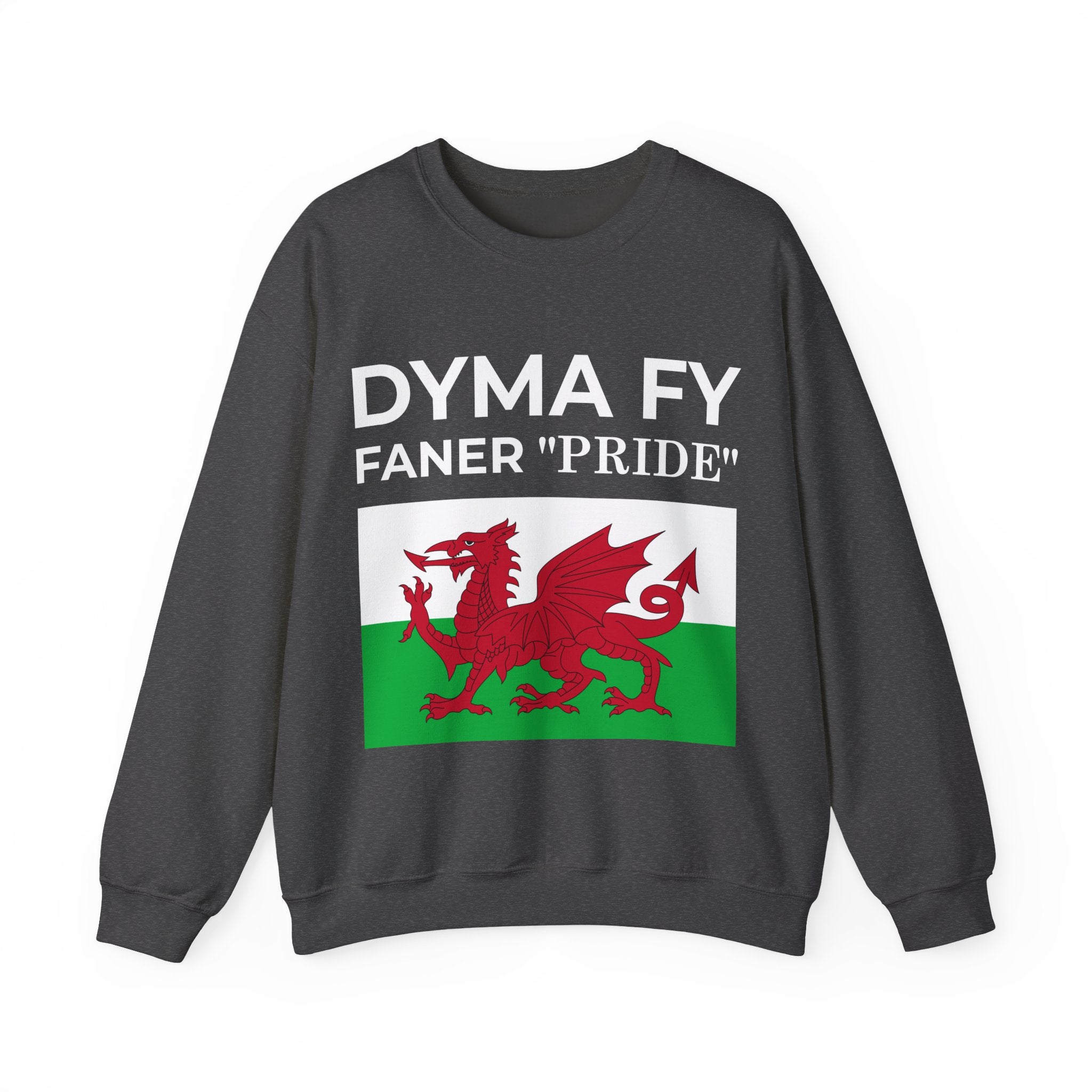 Welsh Pride Sweatshirt for Welsh Heritage Lovers, Unisex Cozy Crewneck, Perfect for Celebrations, Gifts, Casual Wear, Dyma Fy Design - Mega Movement