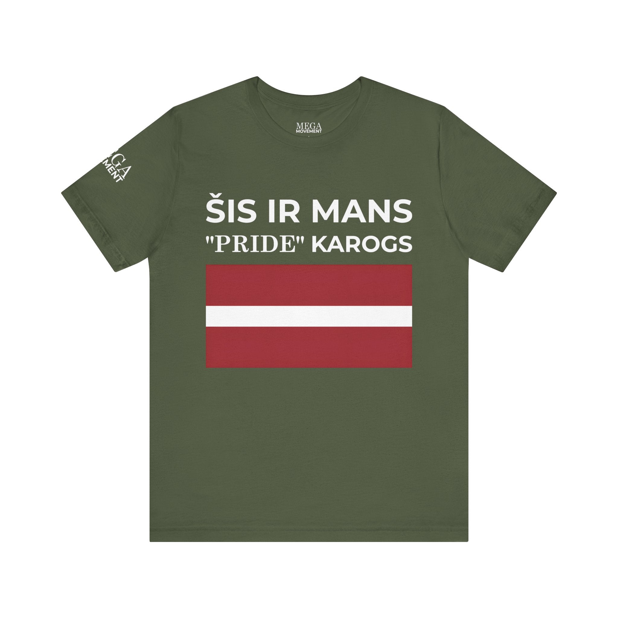 Latvia Pride Flag Unisex Tee, Patriotic Apparel, Pride T-Shirt, Statement Tee, Festival Wear, Gift for Allies, Black Short Sleeve Shirt - Mega Movement