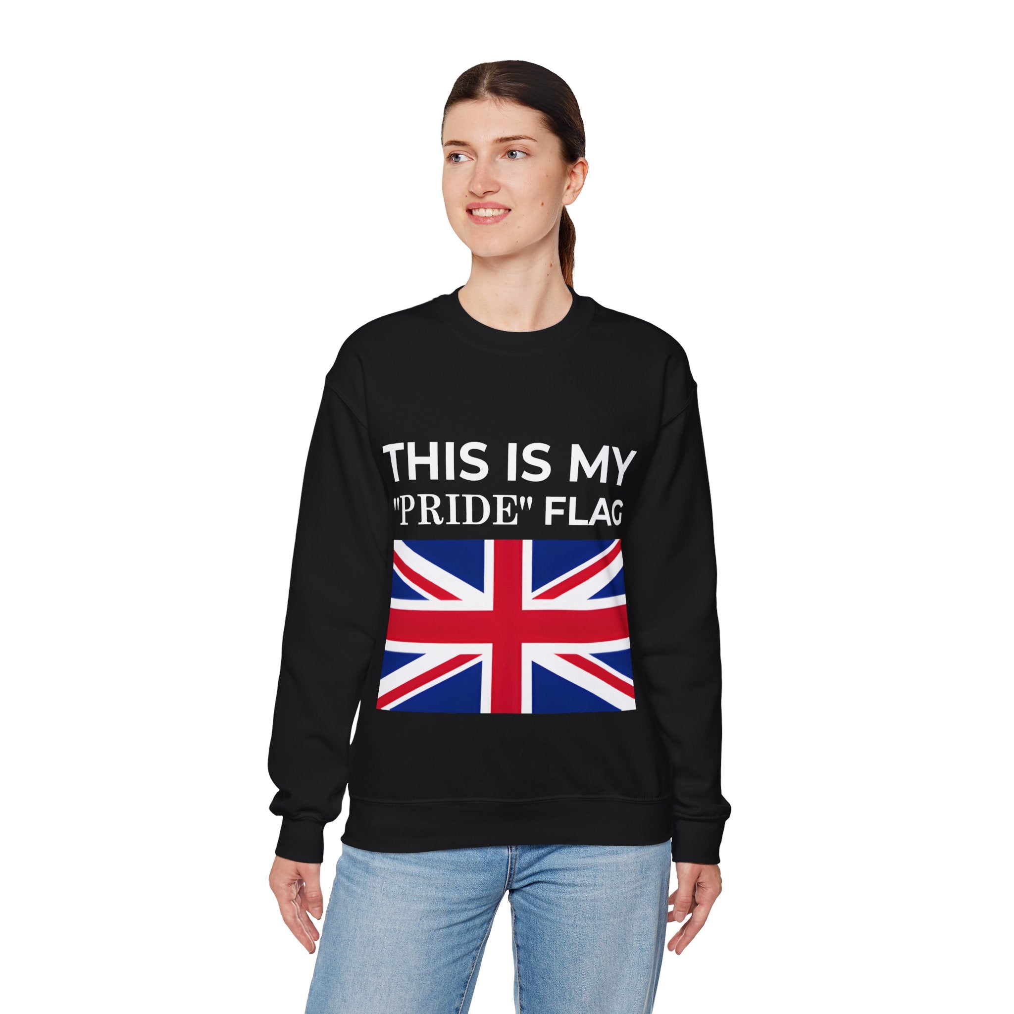 British Pride Flag Crewneck Sweatshirt, Unisex Sweatshirt, Pride Merchandise, Casual Wear - Mega Movement