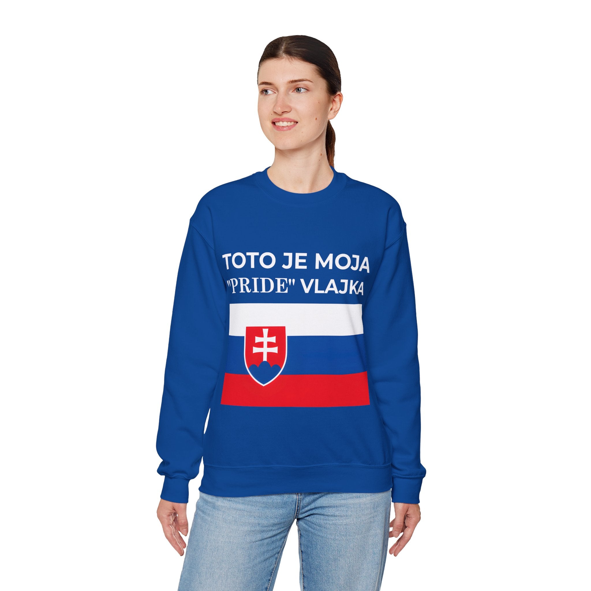 Slovakia Pride Flag Crewneck Sweatshirt, Unisex Sweatshirt, Comfortable Casual Wear - Mega Movement