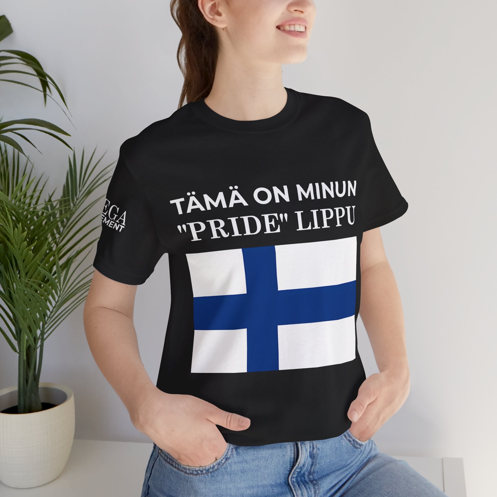 Finland Pride Flag Tee, Unisex Jersey T-Shirt for Patriot Pride, Finnish Pride Apparel, Comfortable Casual Wear, Statement Clothing - Mega Movement
