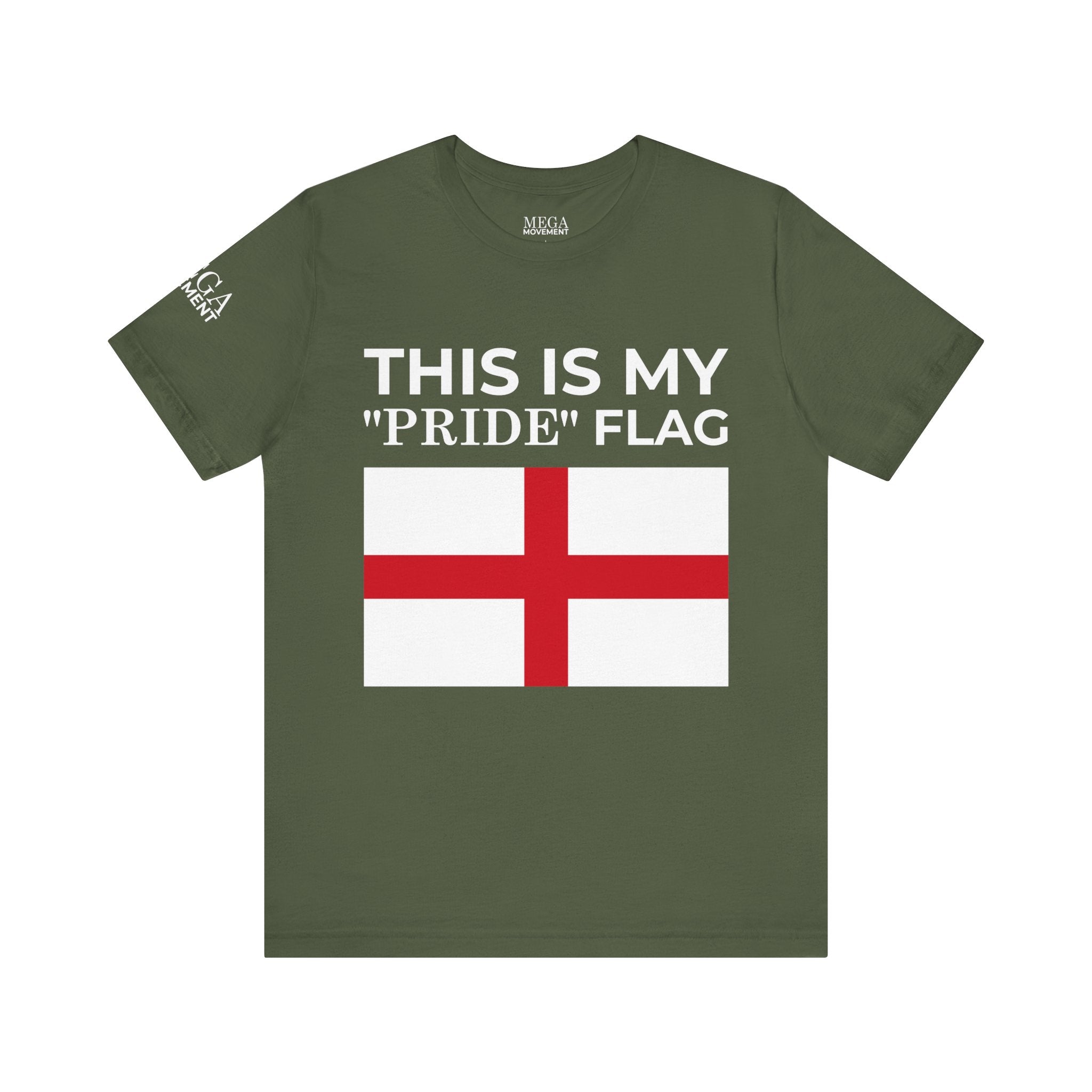 English Pride Flag T-Shirt, Unisex Tee for Festivals, Casual Wear, Birthday Gift, Holiday Shirt - Mega Movement