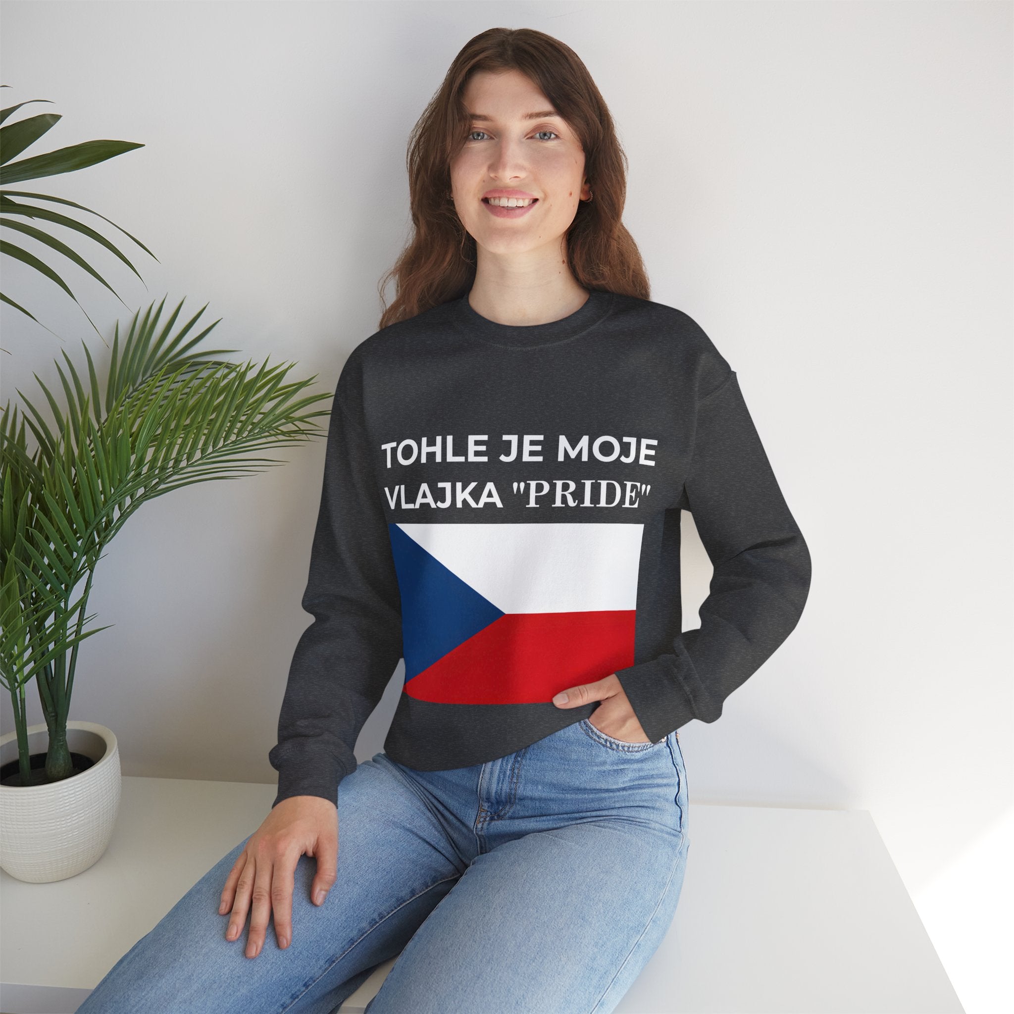 Czech Pride Crewneck Sweatshirt, Unisex Sweatshirt, Comfortable Casual Wear - Mega Movement