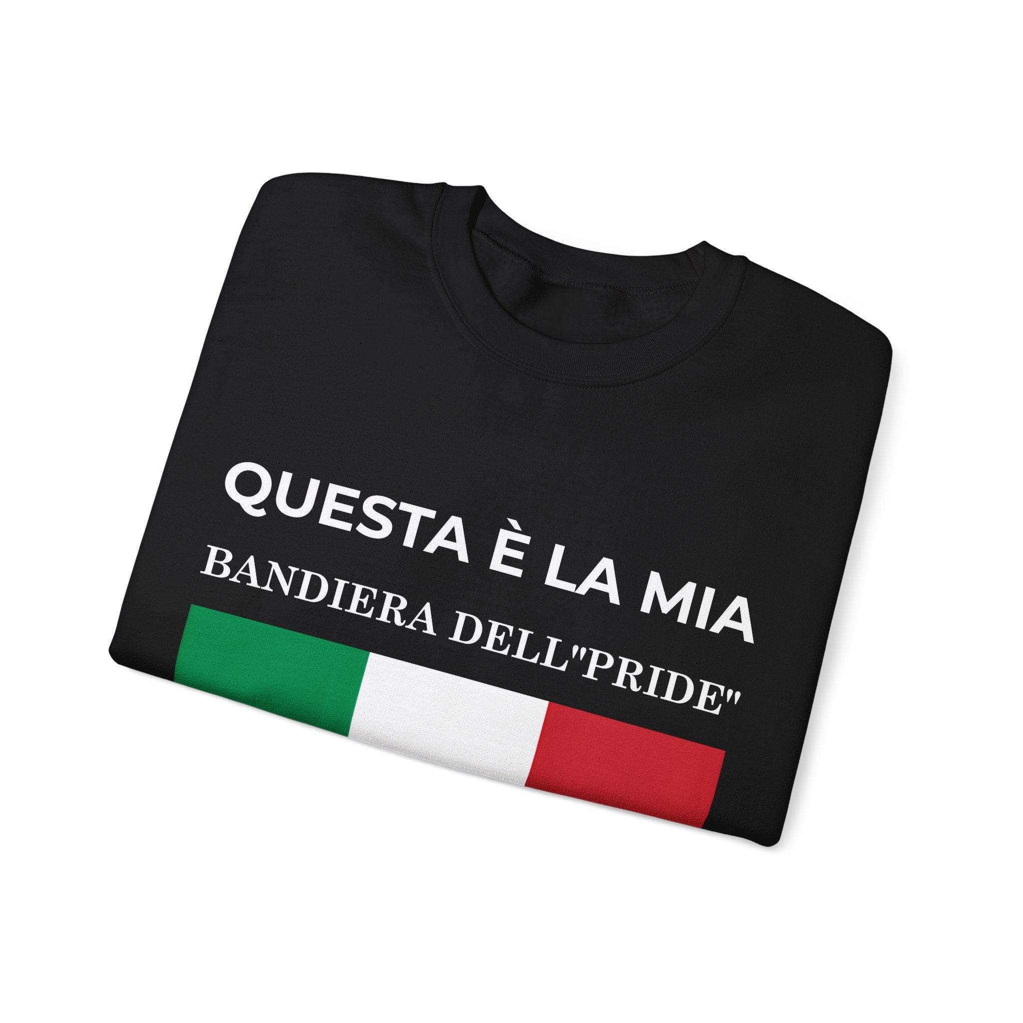 Italian Pride Flag Crewneck Sweatshirt, Comfortable Unisex Sweatshirt, Italian Pride Gift, Casual Everyday Wear - Mega Movement