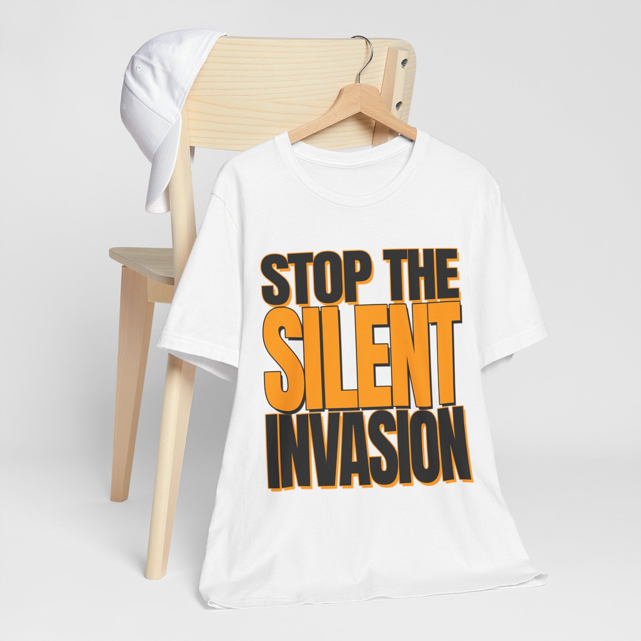 Stop the Silent Invasion Unisex Tee, Awareness Tee, Casual Wear, Protest Shirt, Gift for Activists, Modern Graphic Tee - Mega Movement