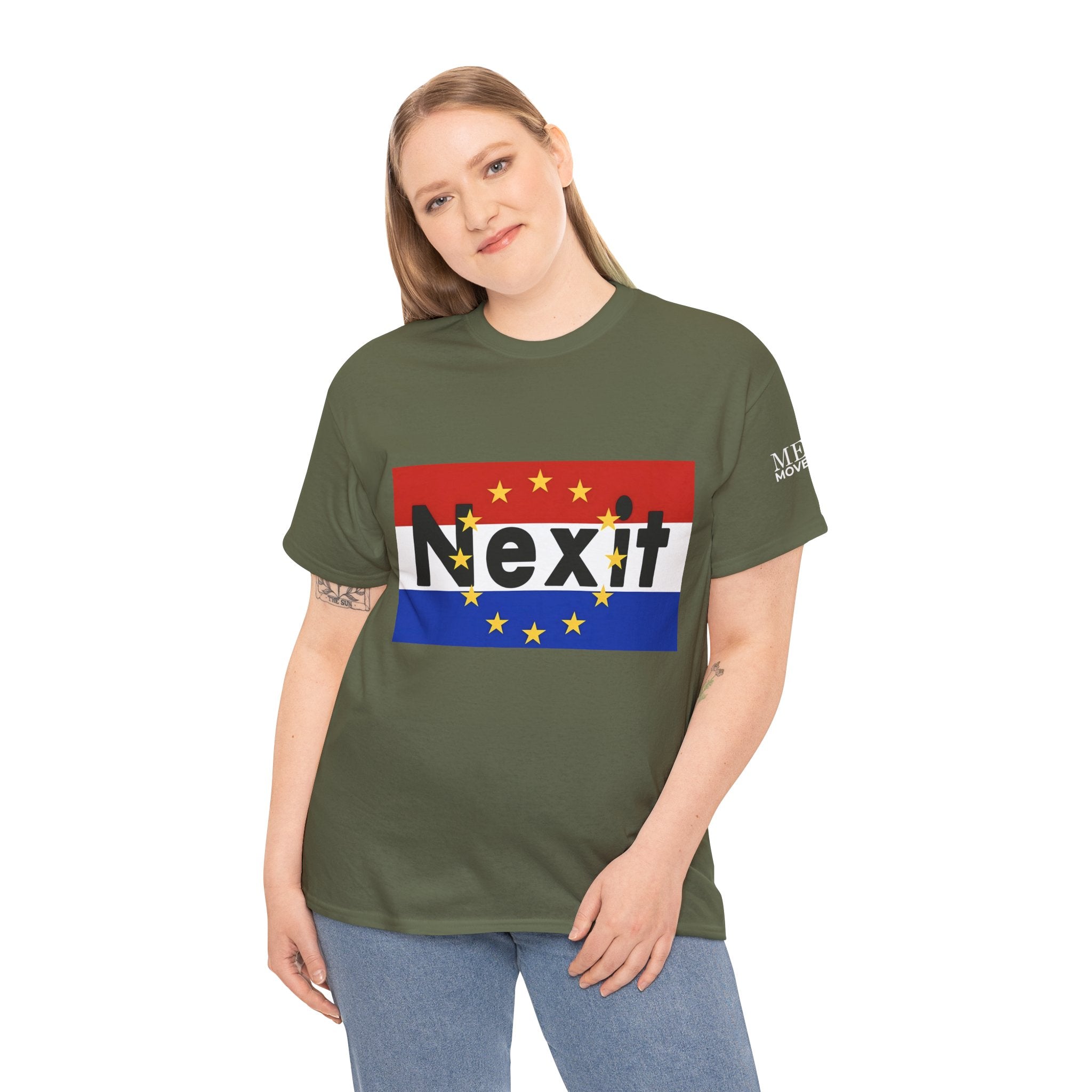 Nexit Unisex Heavy Cotton Tee - Casual Wear, Political Statement, Gift for Activists, Comfortable Everyday Tee - Mega Movement