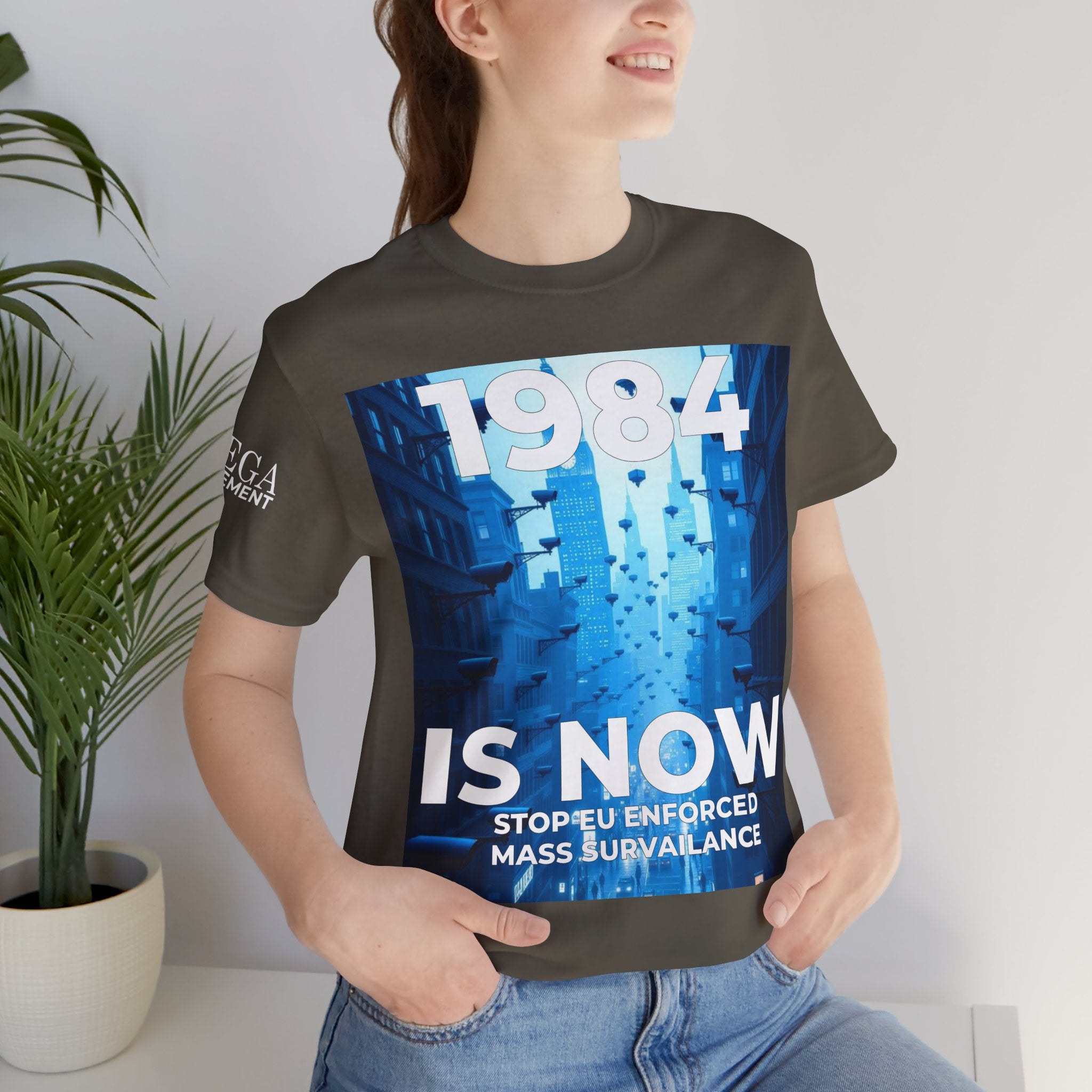 Dystopian Theme Shirt, Statement Tee, Gift for Activists, Casual Everyday Wear - Mega Movement