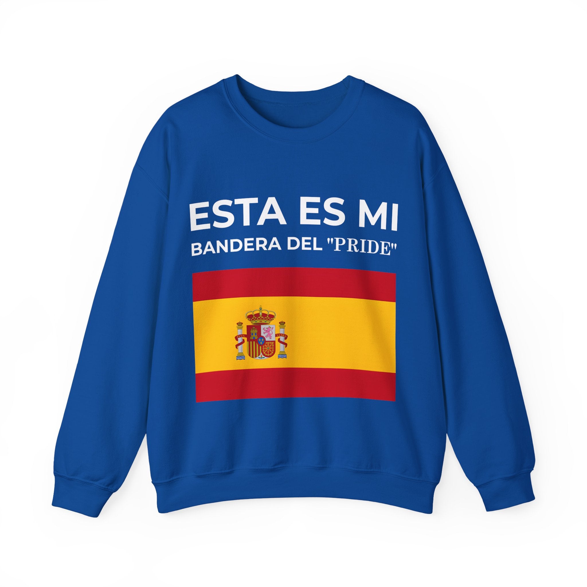 Spanish Flag Crewneck Sweatshirt, Cozy Unisex Sweatshirt, Spain Pride Apparel, Gift for Travelers, Casual Streetwear - Mega Movement