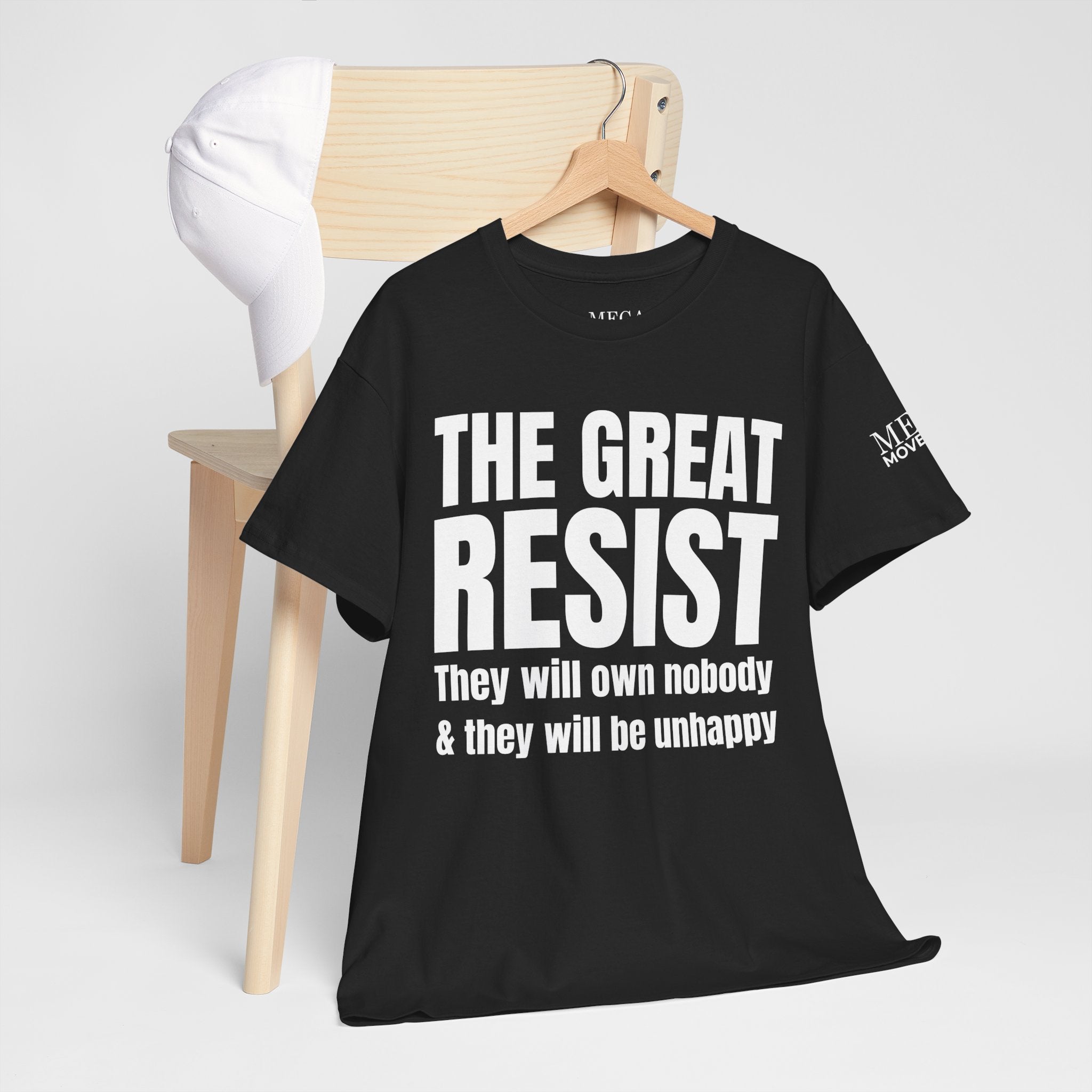 The Great Resist Casual Unisex Heavy Cotton Tee – Stand Against the W.E.F. Agenda - Mega Movement