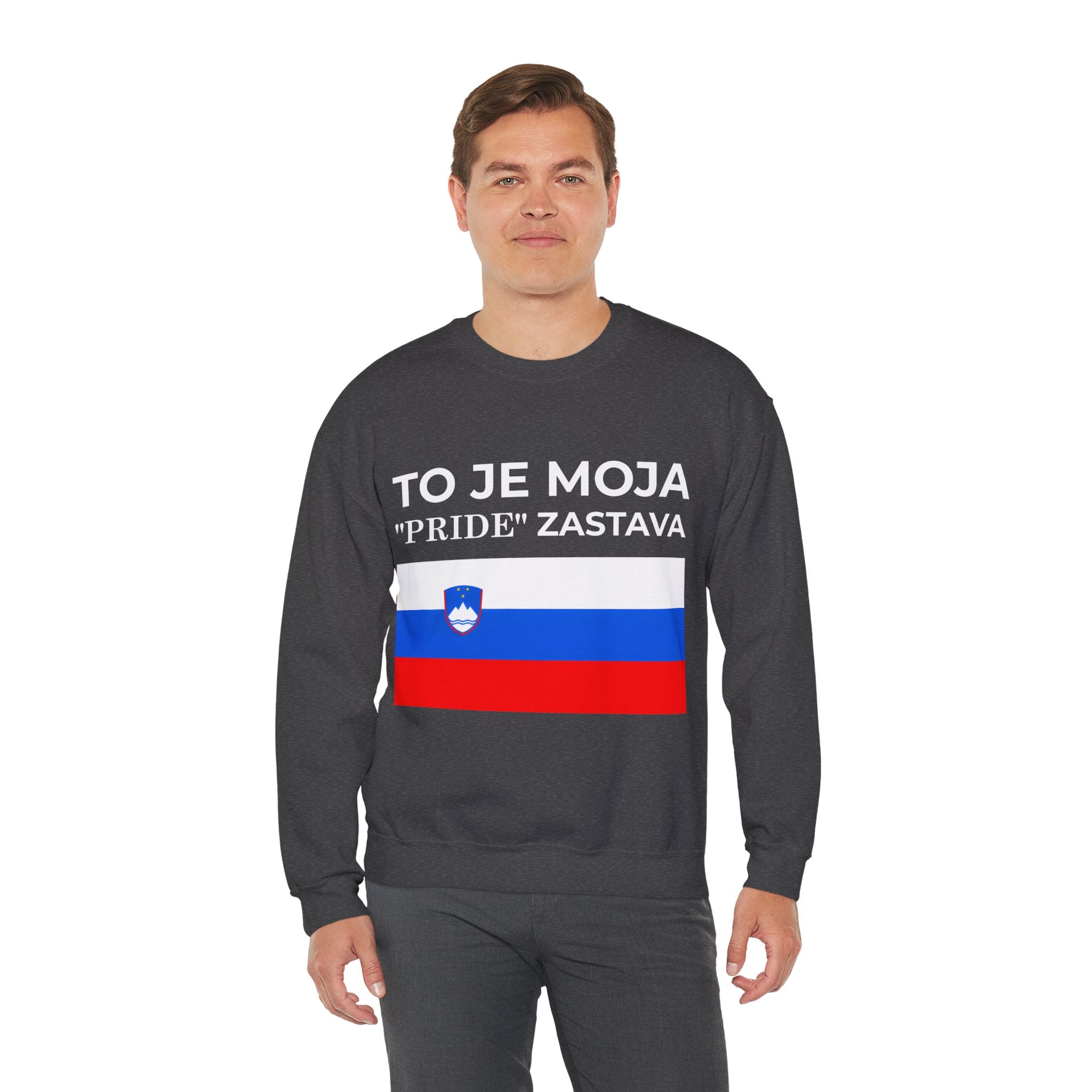 Slovenia Pride Flag Crewneck Sweatshirt, Unisex Sweatshirt, Colorful Pride Celebration - Mega Movement