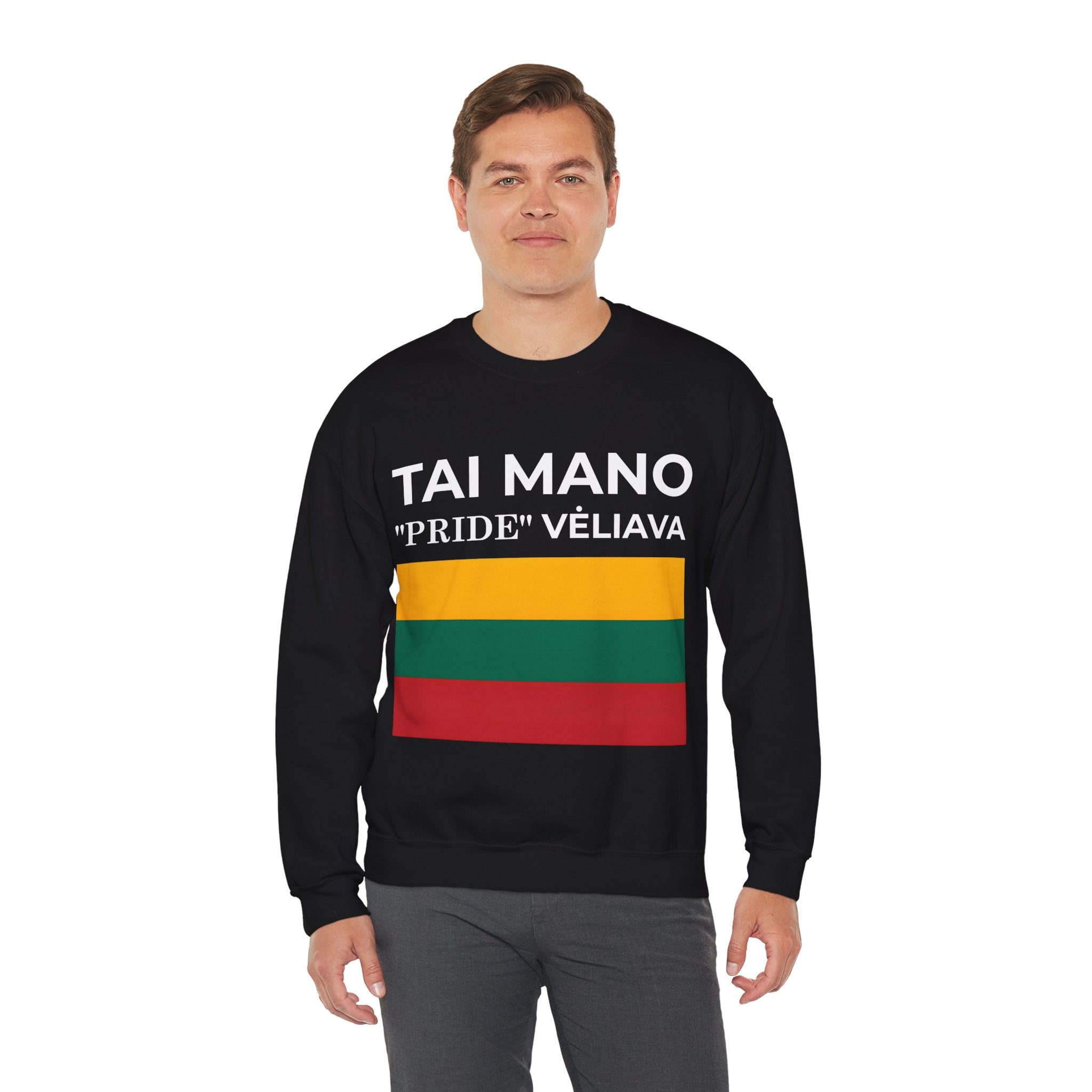 Lithuanian Pride Crewneck Sweatshirt | Unisex Casual Wear, Cozy Fashion, Statement Sweater - Mega Movement