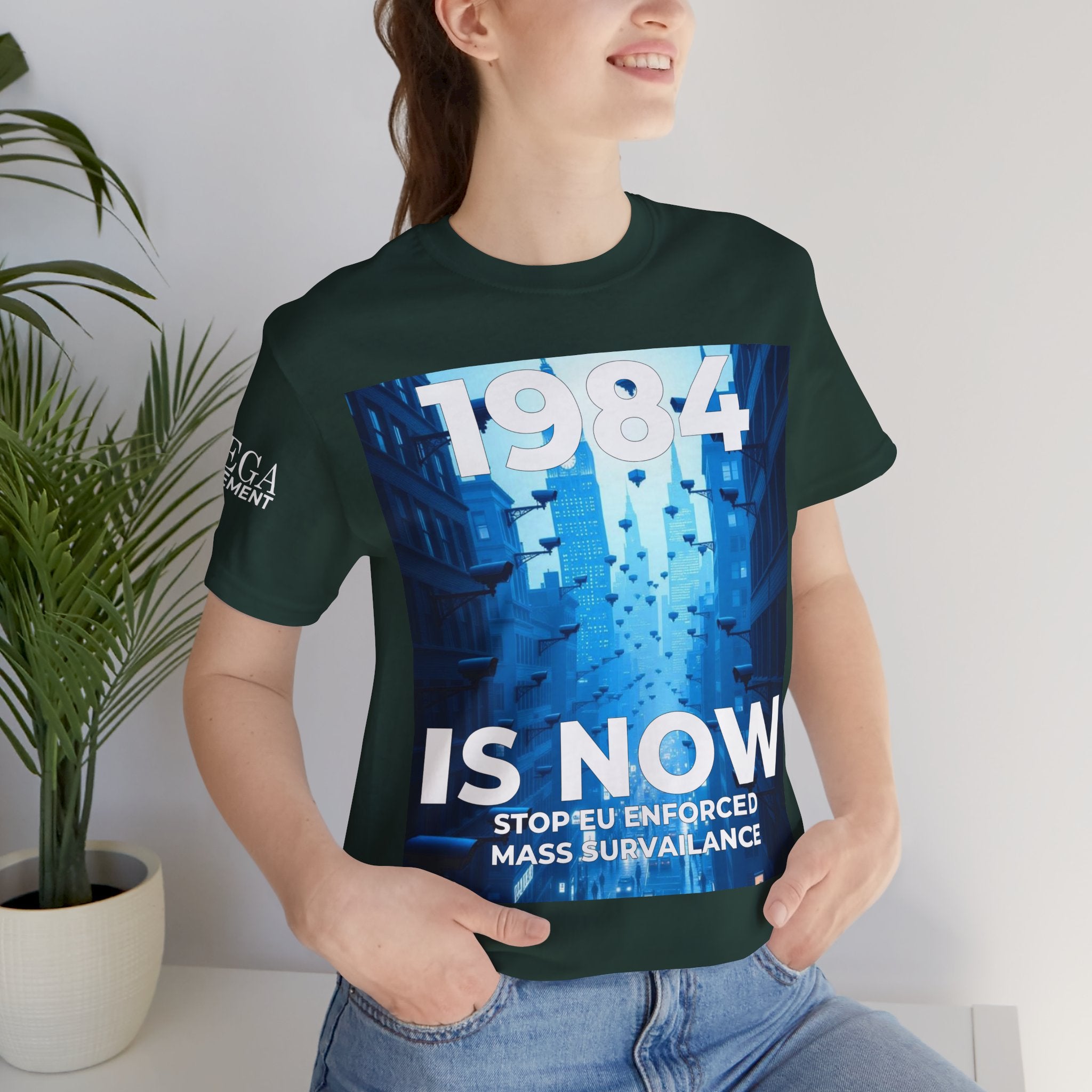 Dystopian Theme Shirt, Statement Tee, Gift for Activists, Casual Everyday Wear - Mega Movement