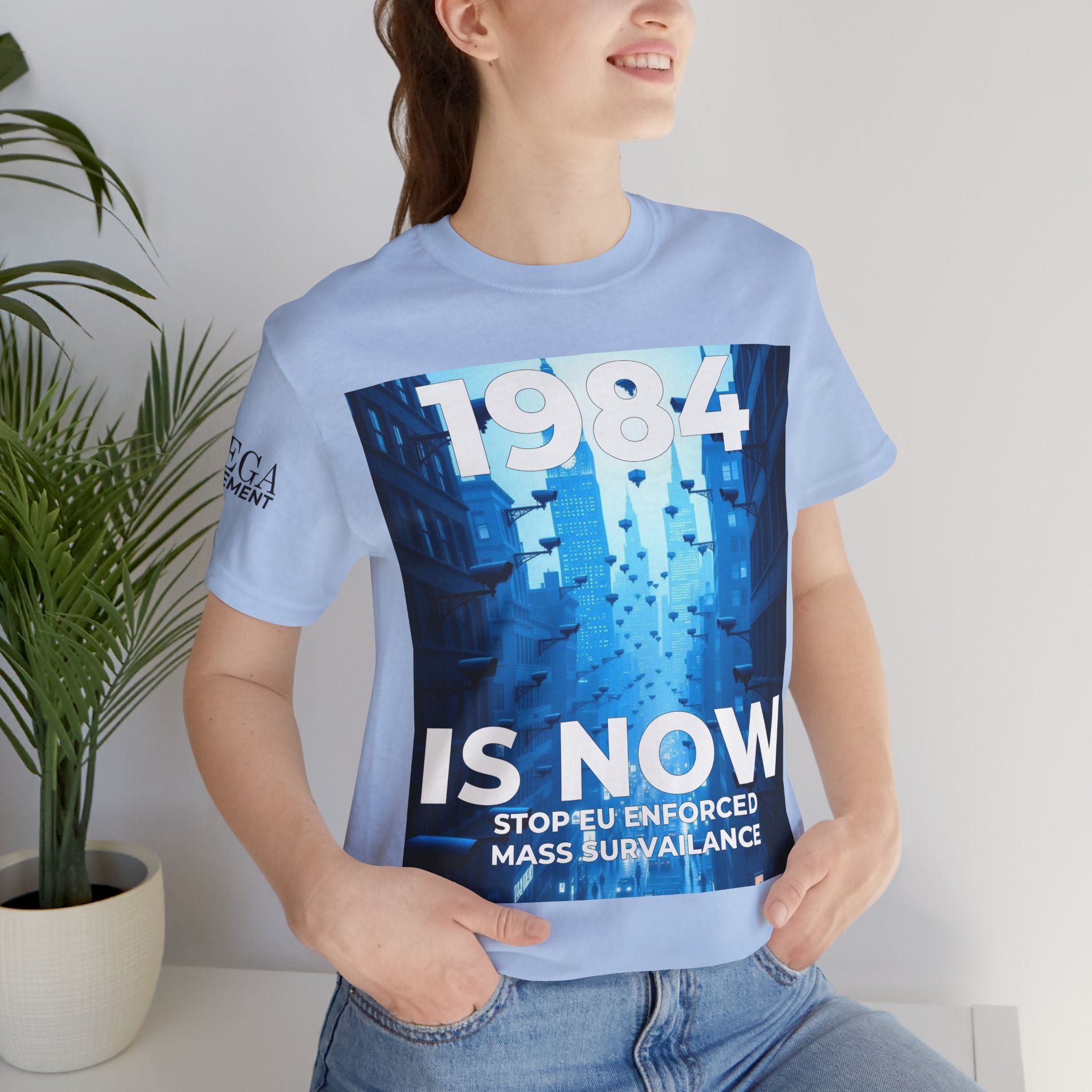 1984 Is Now Unisex Tee, Dystopian Theme Shirt, Statement Tee, Gift for Activists, Casual Everyday Wear, Comfortable Cotton T-Shirt - Mega Movement