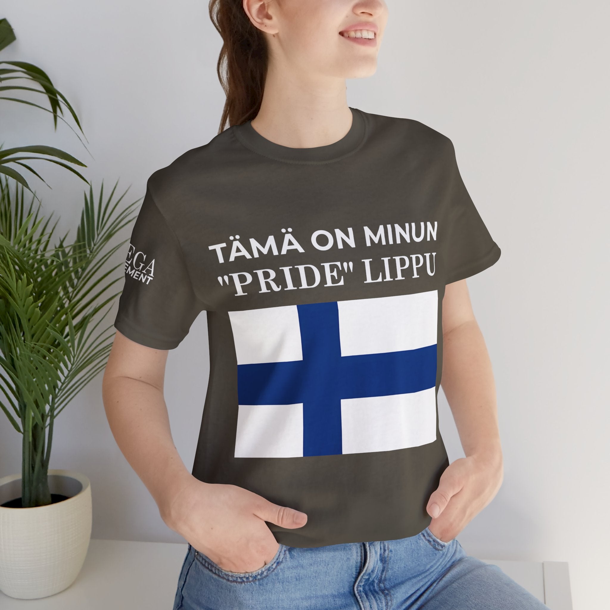 Finland Pride Flag Tee, Unisex Jersey T-Shirt for Patriot Pride, Finnish Pride Apparel, Comfortable Casual Wear, Statement Clothing - Mega Movement