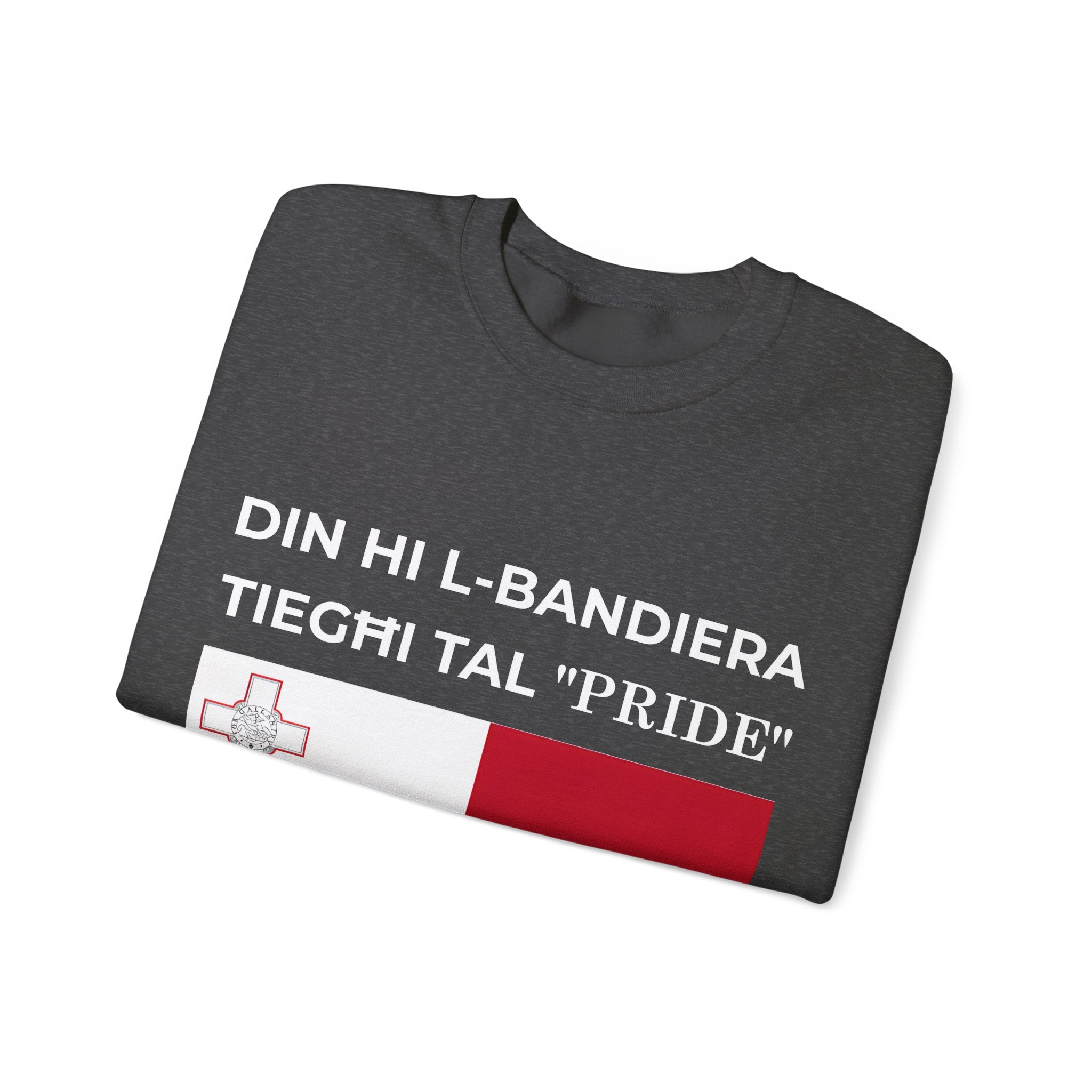 Malta Pride Flag Crewneck Sweatshirt, Unisex Apparel, Festival Clothing, Comfort Wear - Mega Movement