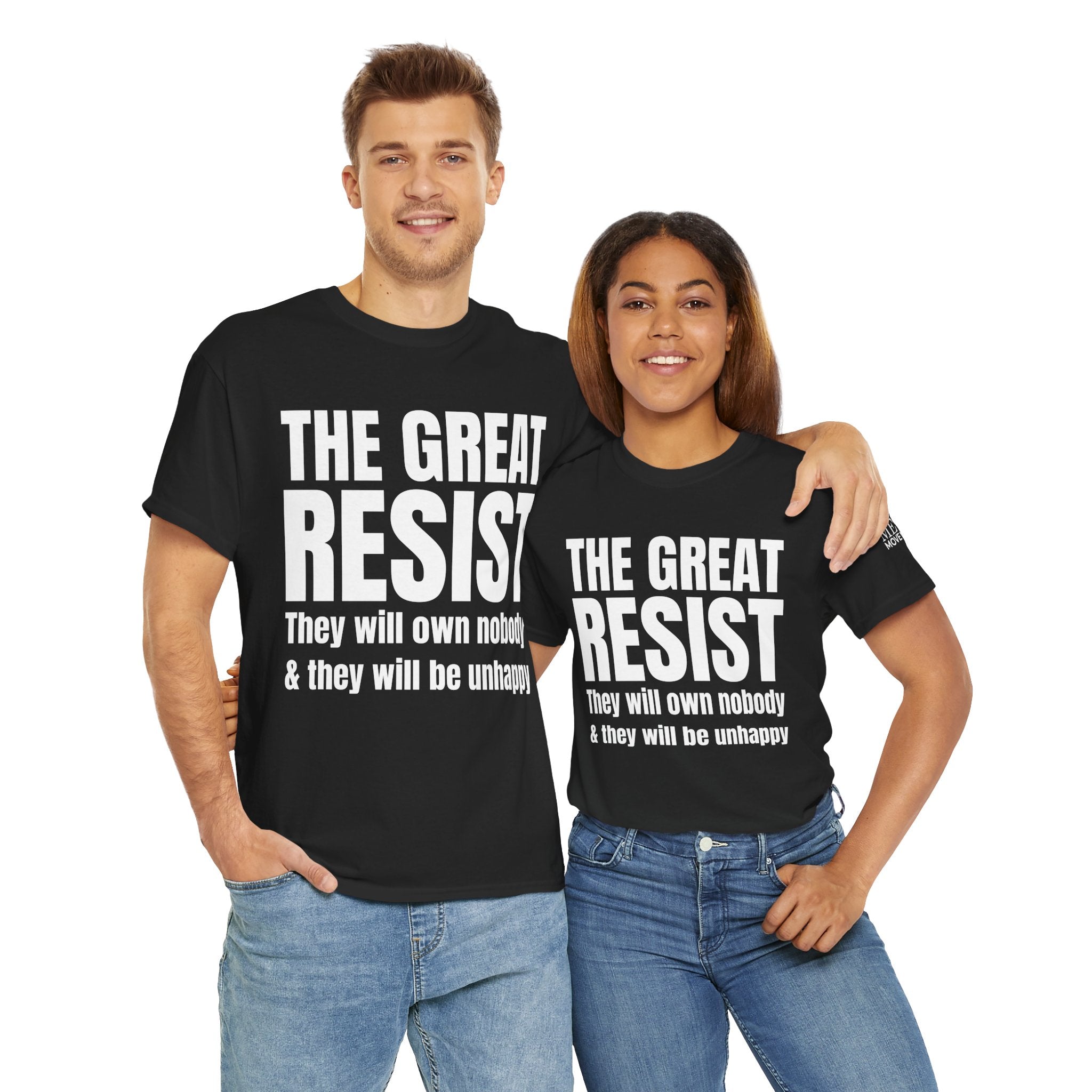 The Great Resist Casual Unisex Heavy Cotton Tee – Stand Against the W.E.F. Agenda - Mega Movement