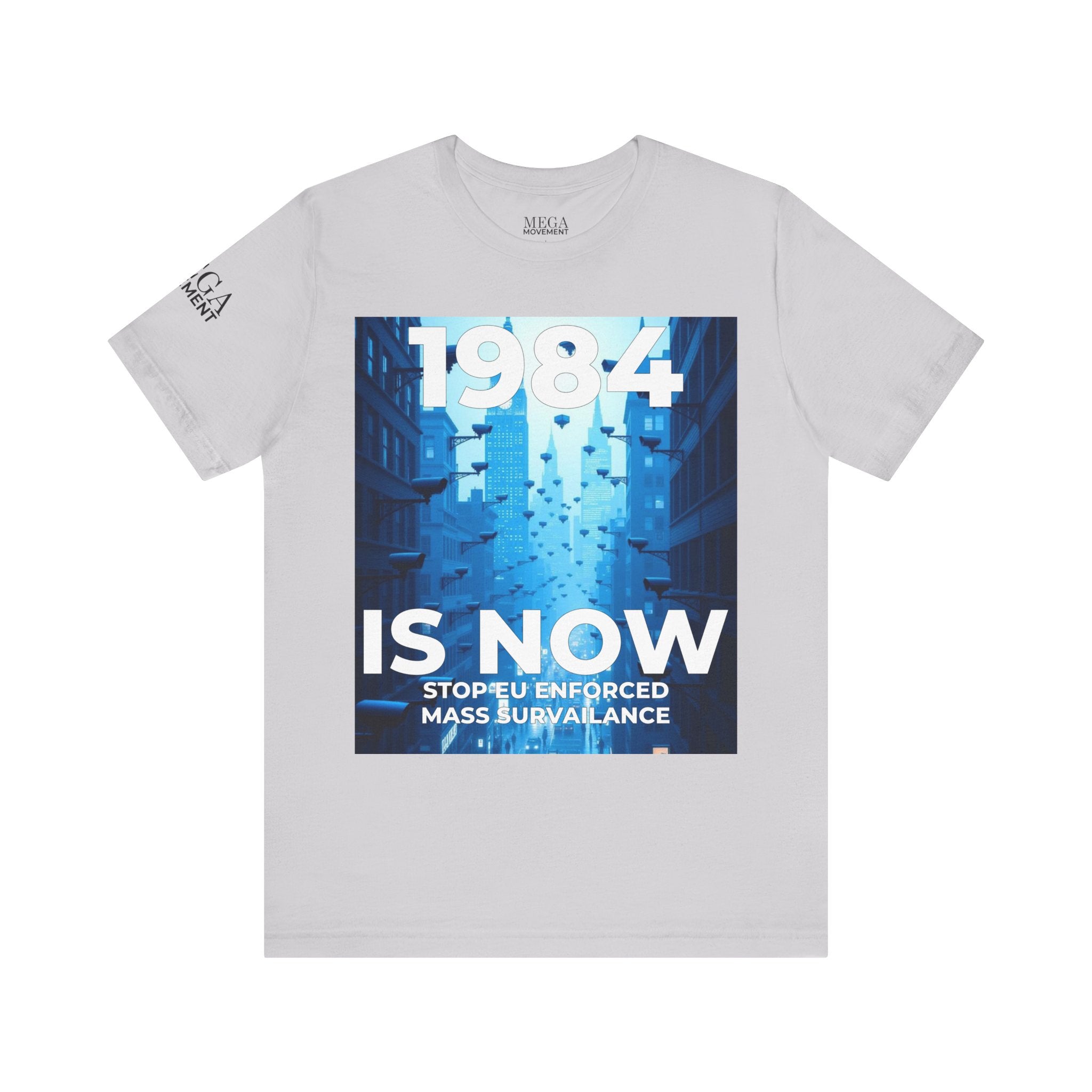 1984 Is Now Unisex Tee, Dystopian Theme Shirt, Statement Tee, Gift for Activists, Casual Everyday Wear, Comfortable Cotton T-Shirt - Mega Movement