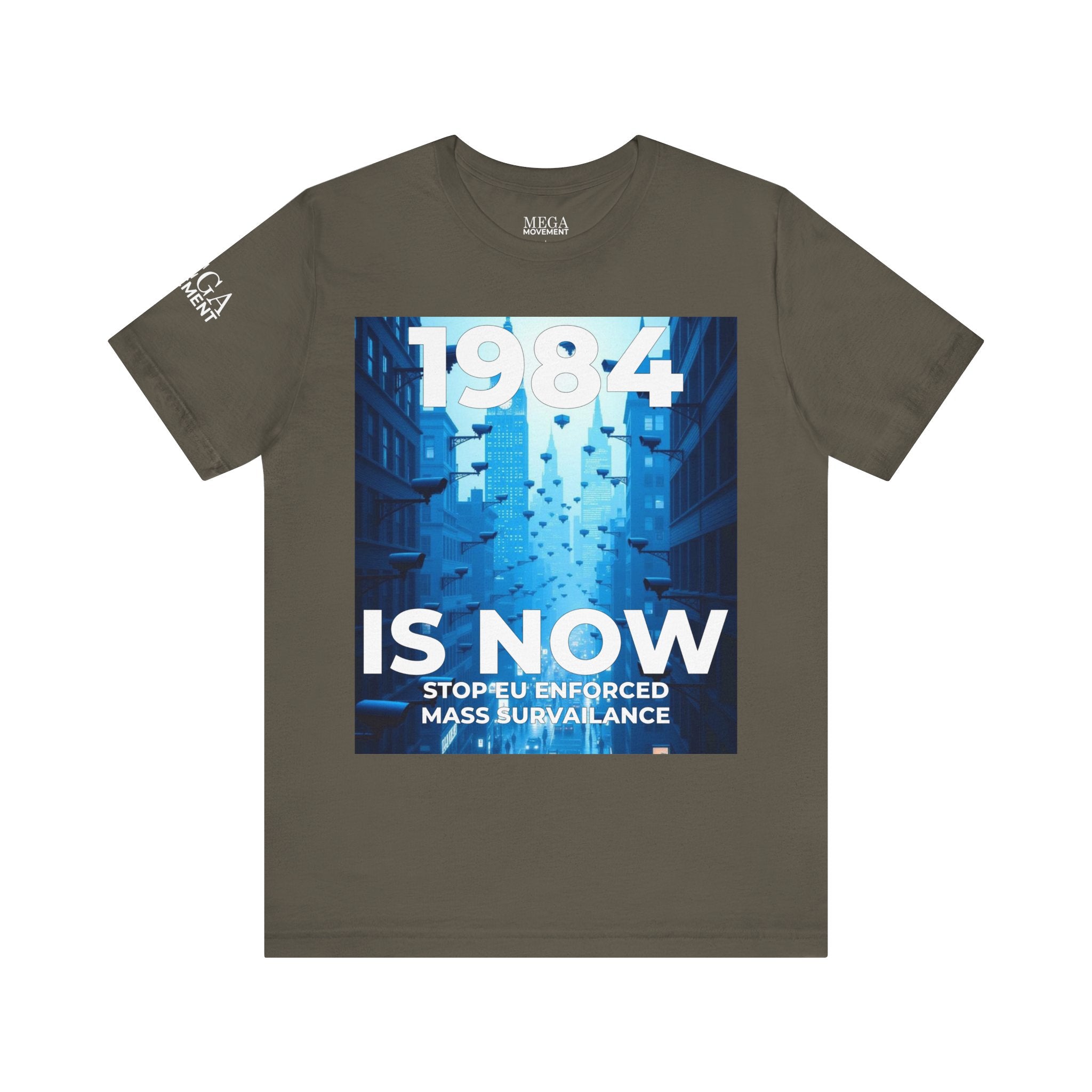 Dystopian Theme Shirt, Statement Tee, Gift for Activists, Casual Everyday Wear - Mega Movement