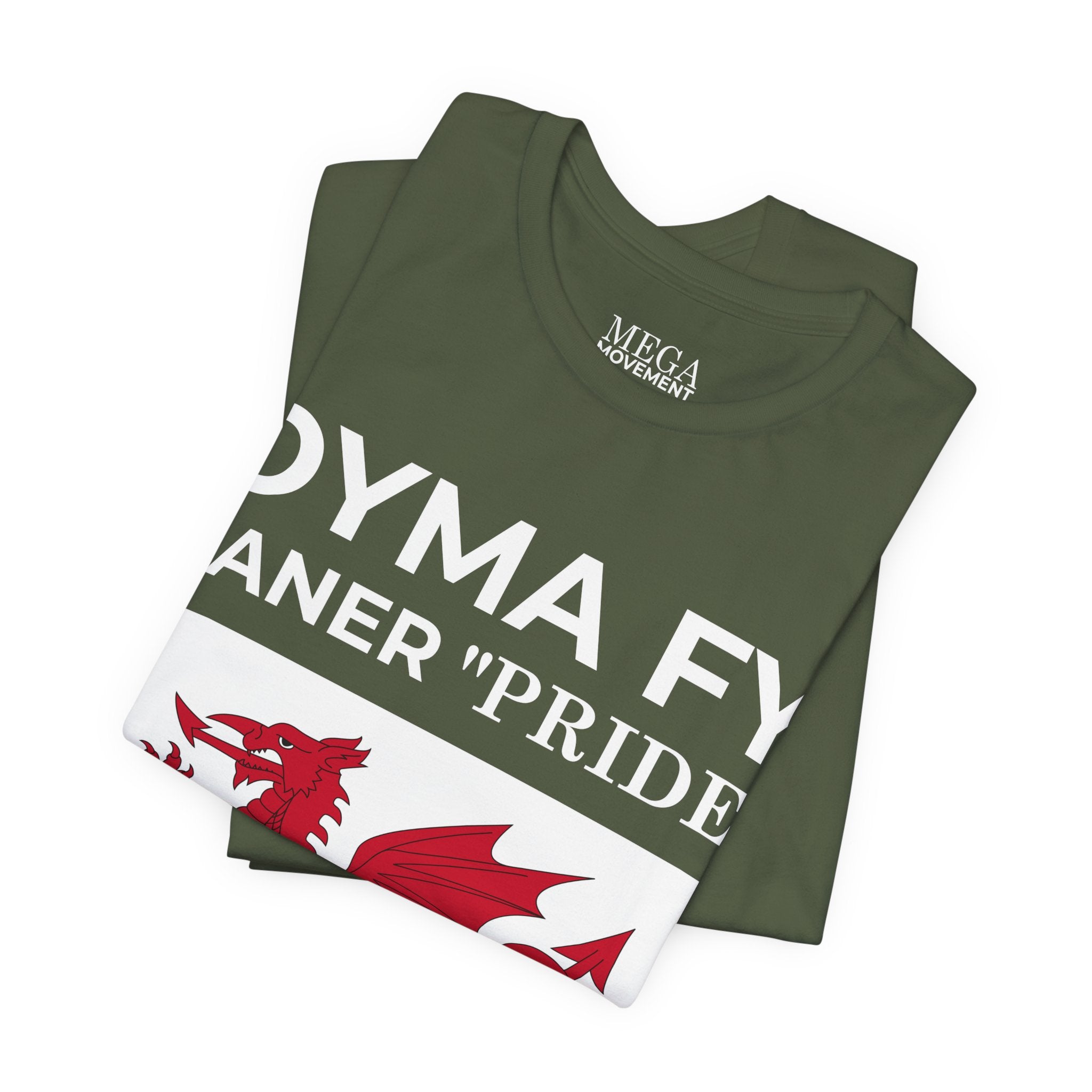 Welsh Pride Unisex Tee, Comfortable Graphic T-shirt, Casual Wear, Gift for Dragon Lovers, Birthday Present, St. David's Day Top - Mega Movement