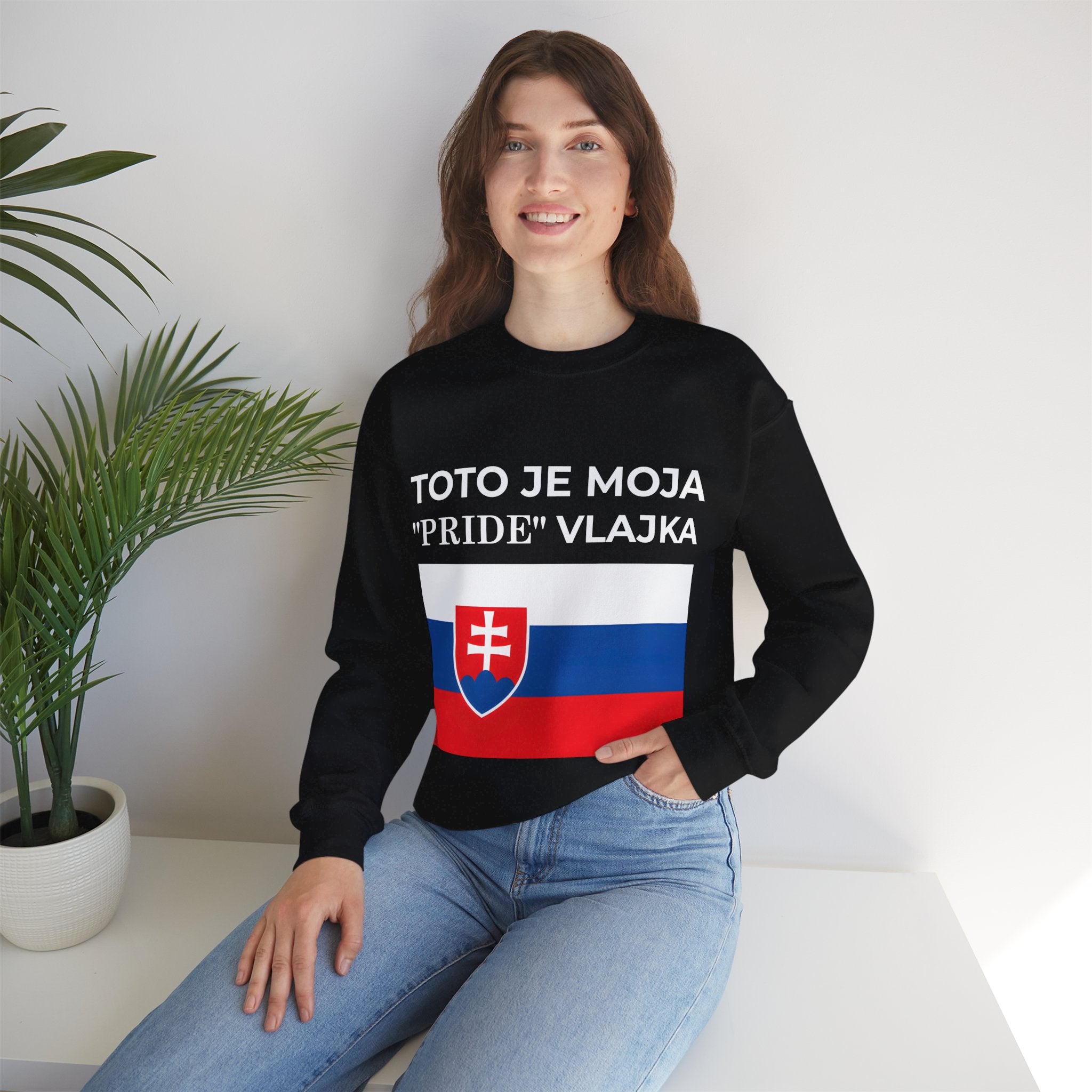 Slovakia Pride Flag Crewneck Sweatshirt, Unisex Sweatshirt, Comfortable Casual Wear - Mega Movement