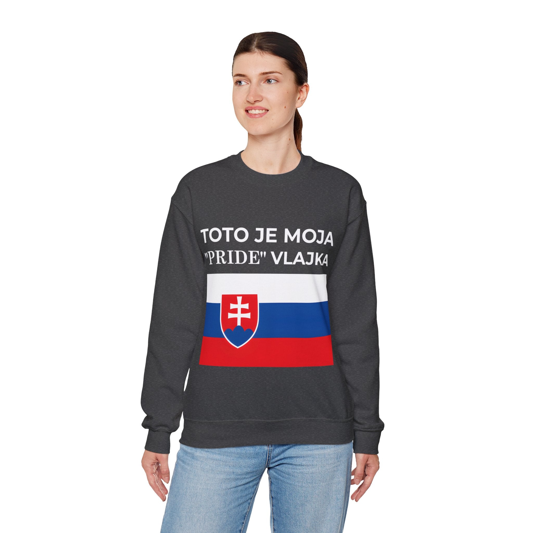 Slovakia Pride Flag Crewneck Sweatshirt, Unisex Sweatshirt, Comfortable Casual Wear - Mega Movement