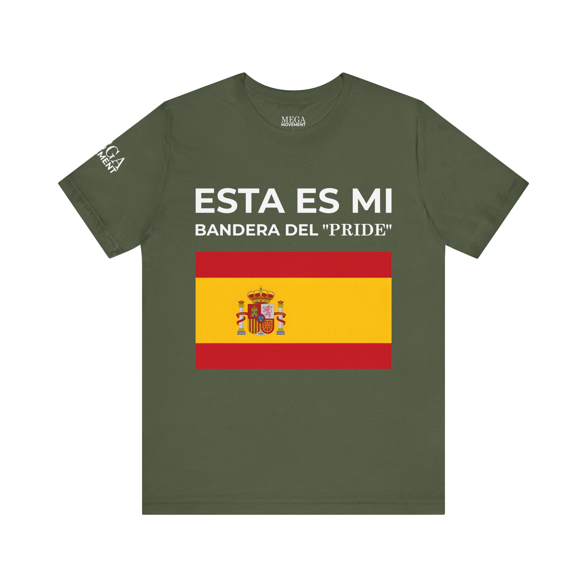 Spanish Pride Flag Tee, Unisex Short Sleeve Shirt, Festival Outfit, Celebration Wear, Casual Tee - Mega Movement
