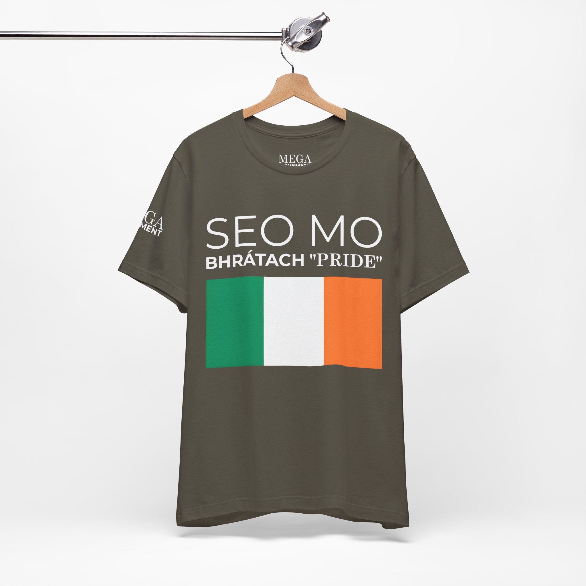 Irish Pride Unisex Short Sleeve Tee, St. Patrick's Day Shirt, Casual Wear, Unisex Tee, Comfortable Summer Top, Gift for Her/Him - Mega Movement