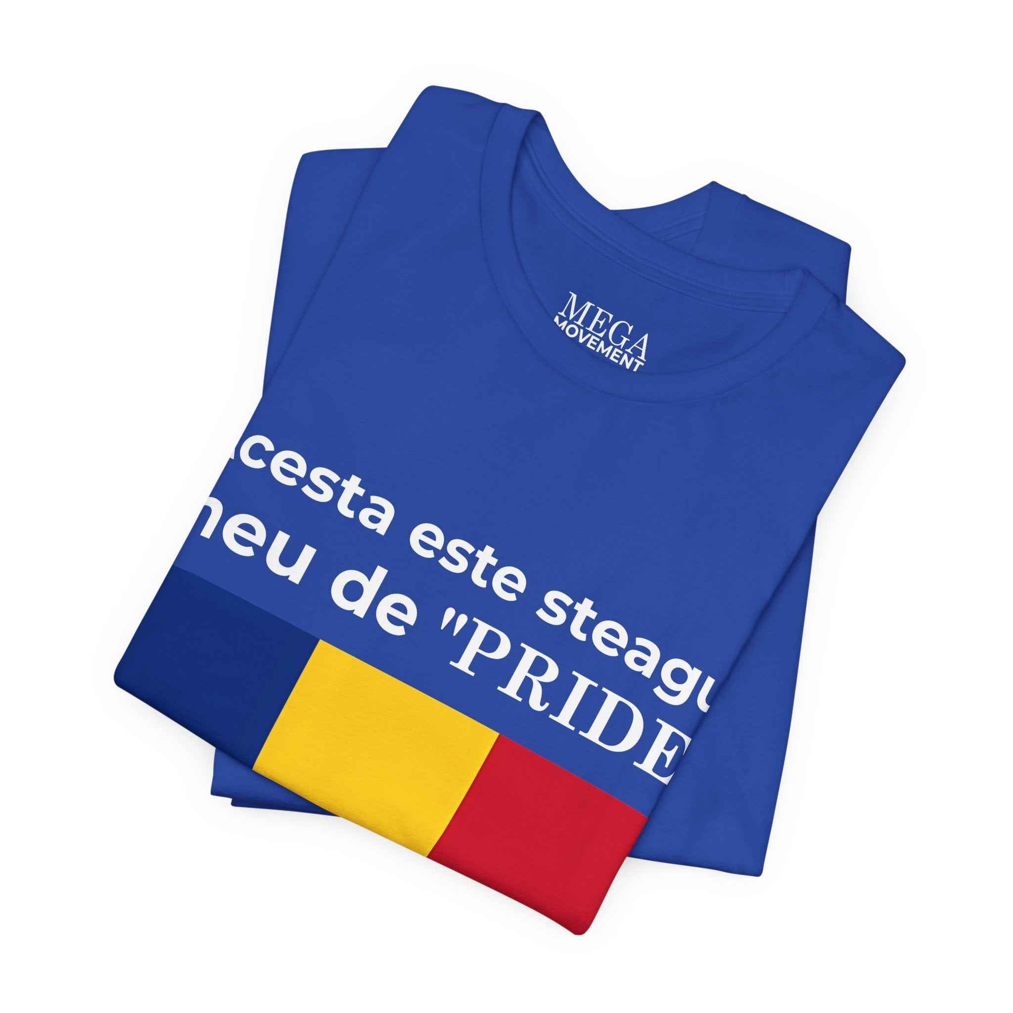 Romania Pride Flag Unisex Tee, Black Short Sleeve Shirt, Comfortable Casual Wear