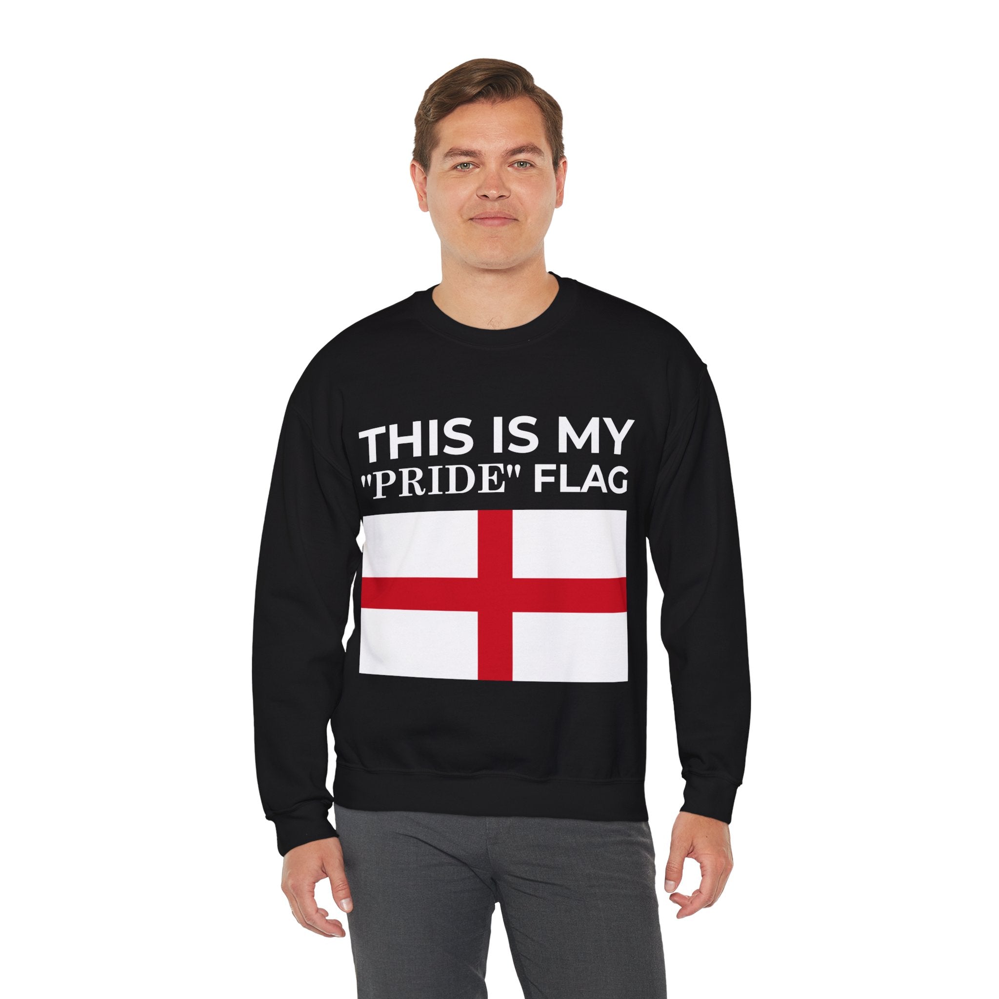 English Pride Flag Sweatshirt, Unisex Crewneck Sweatshirt, Statement Clothing - Mega Movement