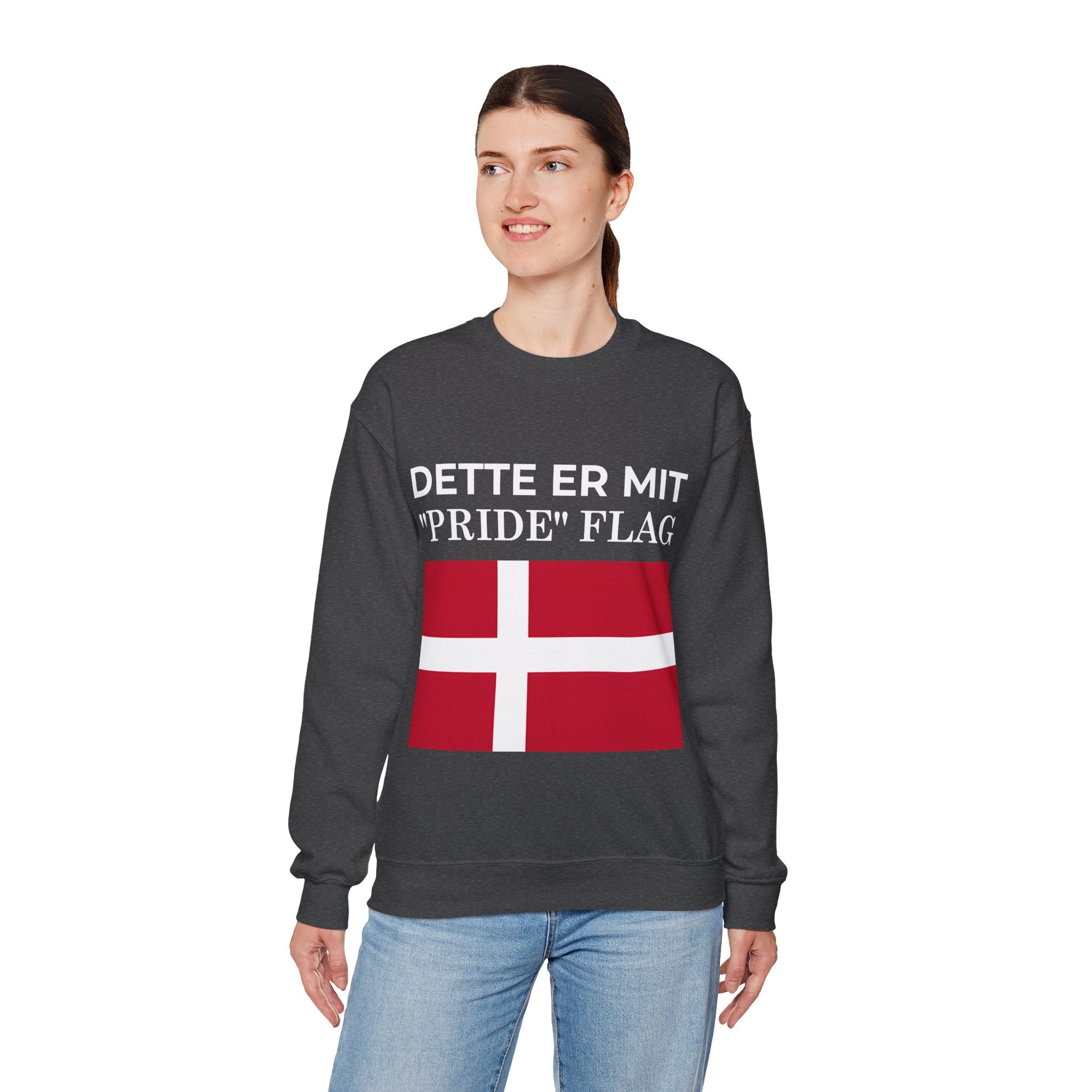 Denmark Pride Flag Crewneck Sweatshirt – Celebrate your heritage, Comfortable Streetwear, Unisex Gift - Mega Movement