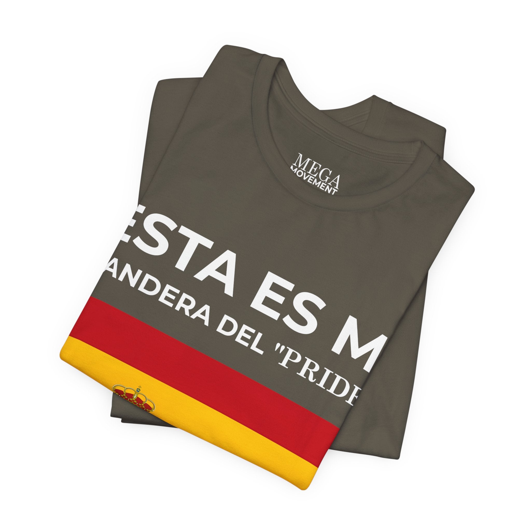 Spanish Pride Flag Tee, Unisex Short Sleeve Shirt, Festival Outfit, Celebration Wear, Casual Tee - Mega Movement