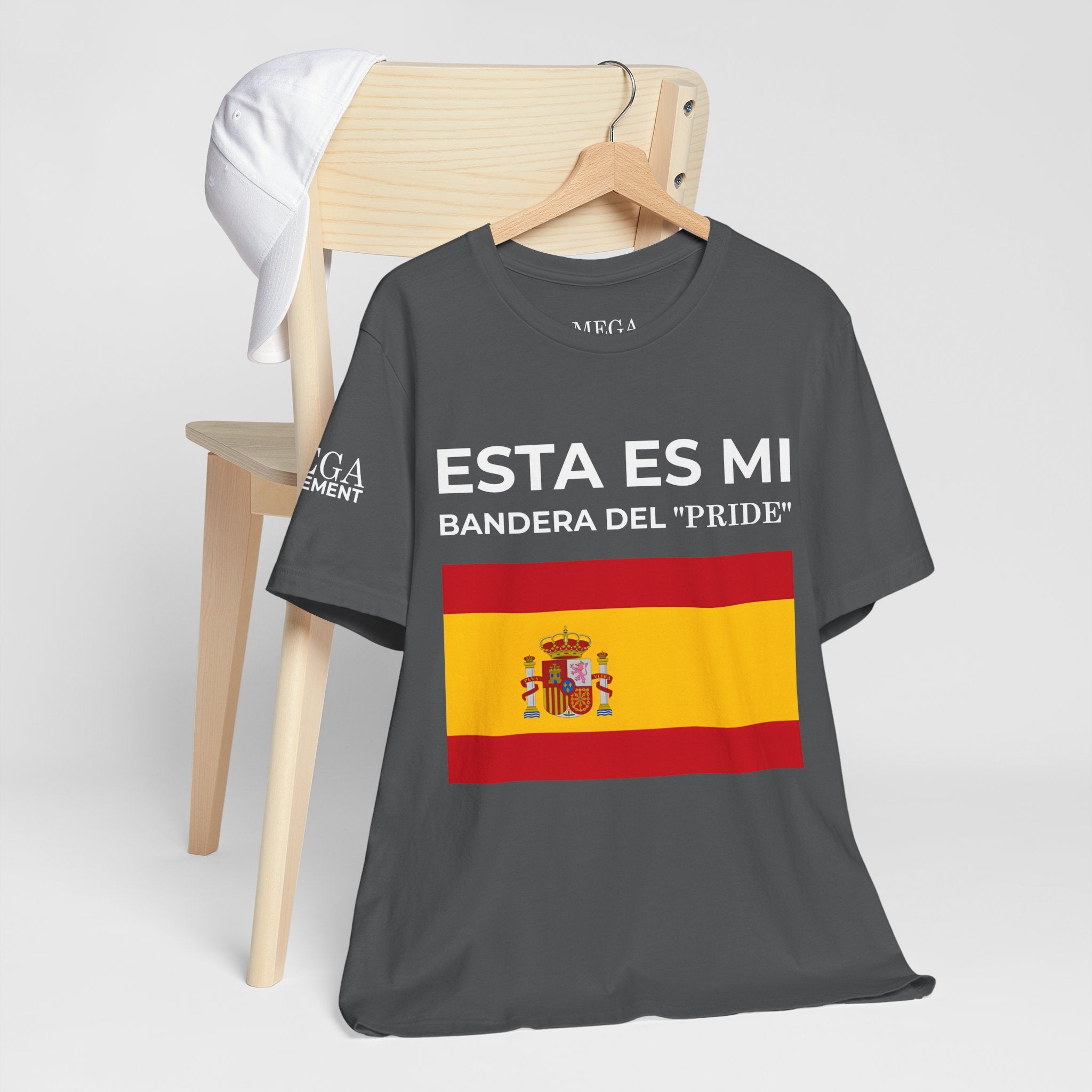 Spanish Pride Flag Tee, Unisex Short Sleeve Shirt, Festival Outfit, Celebration Wear, Casual Tee - Mega Movement