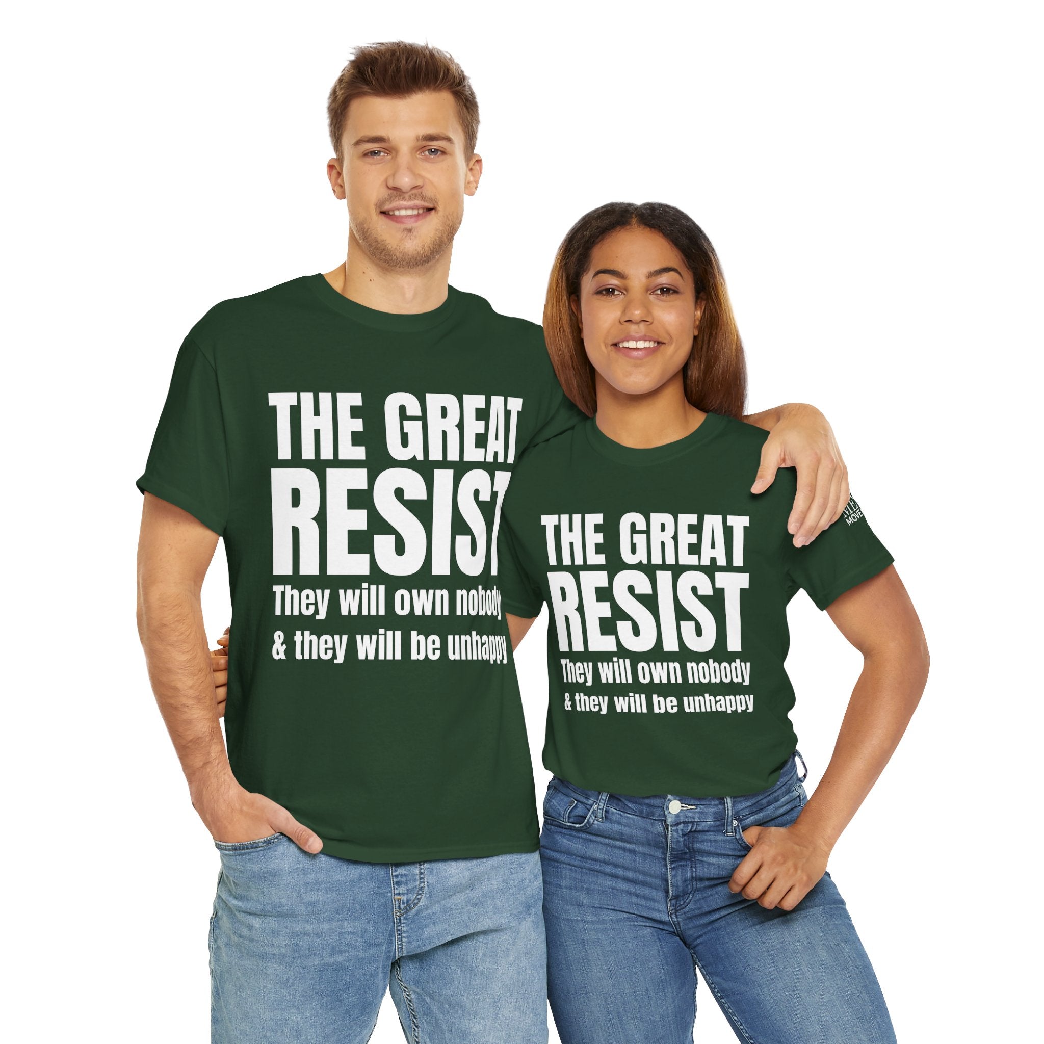 The Great Resist Casual Unisex Heavy Cotton Tee – Stand Against the W.E.F. Agenda - Mega Movement
