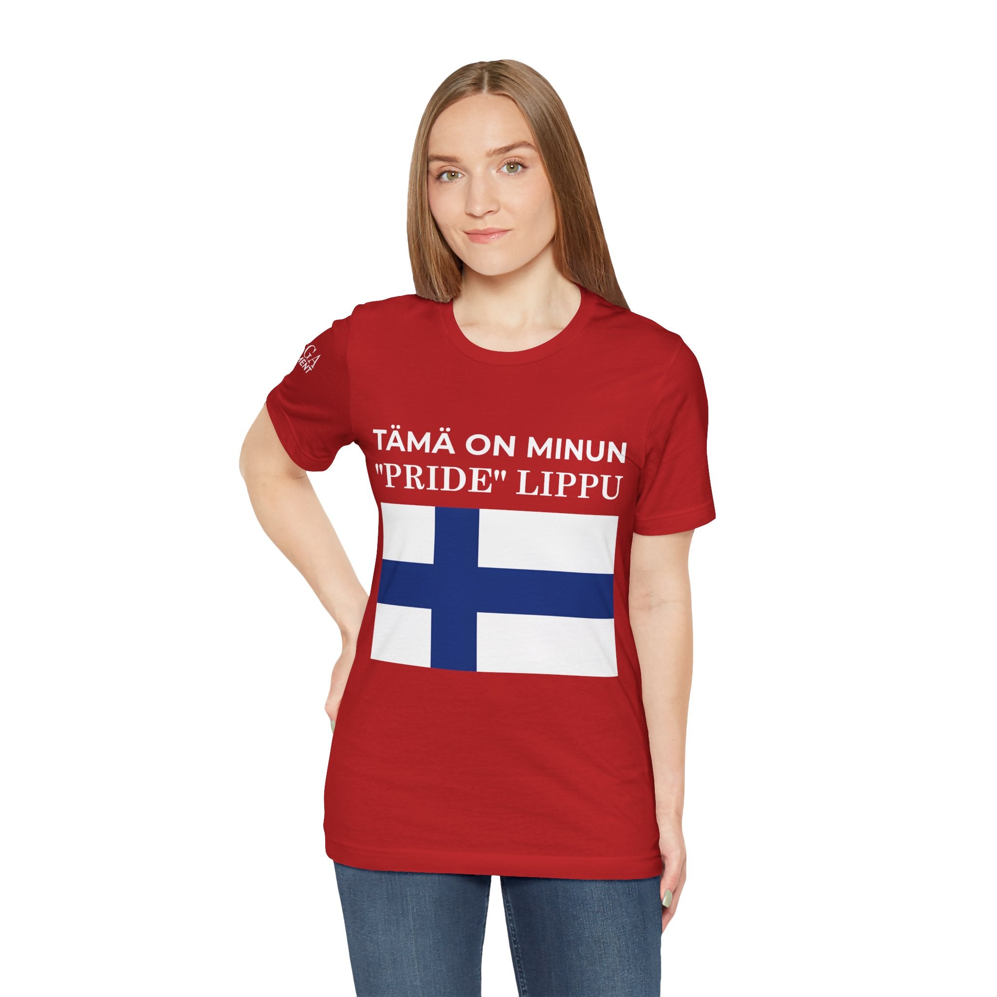 Finland Pride Flag Tee, Unisex Jersey T-Shirt for Patriot Pride, Finnish Pride Apparel, Comfortable Casual Wear, Statement Clothing - Mega Movement