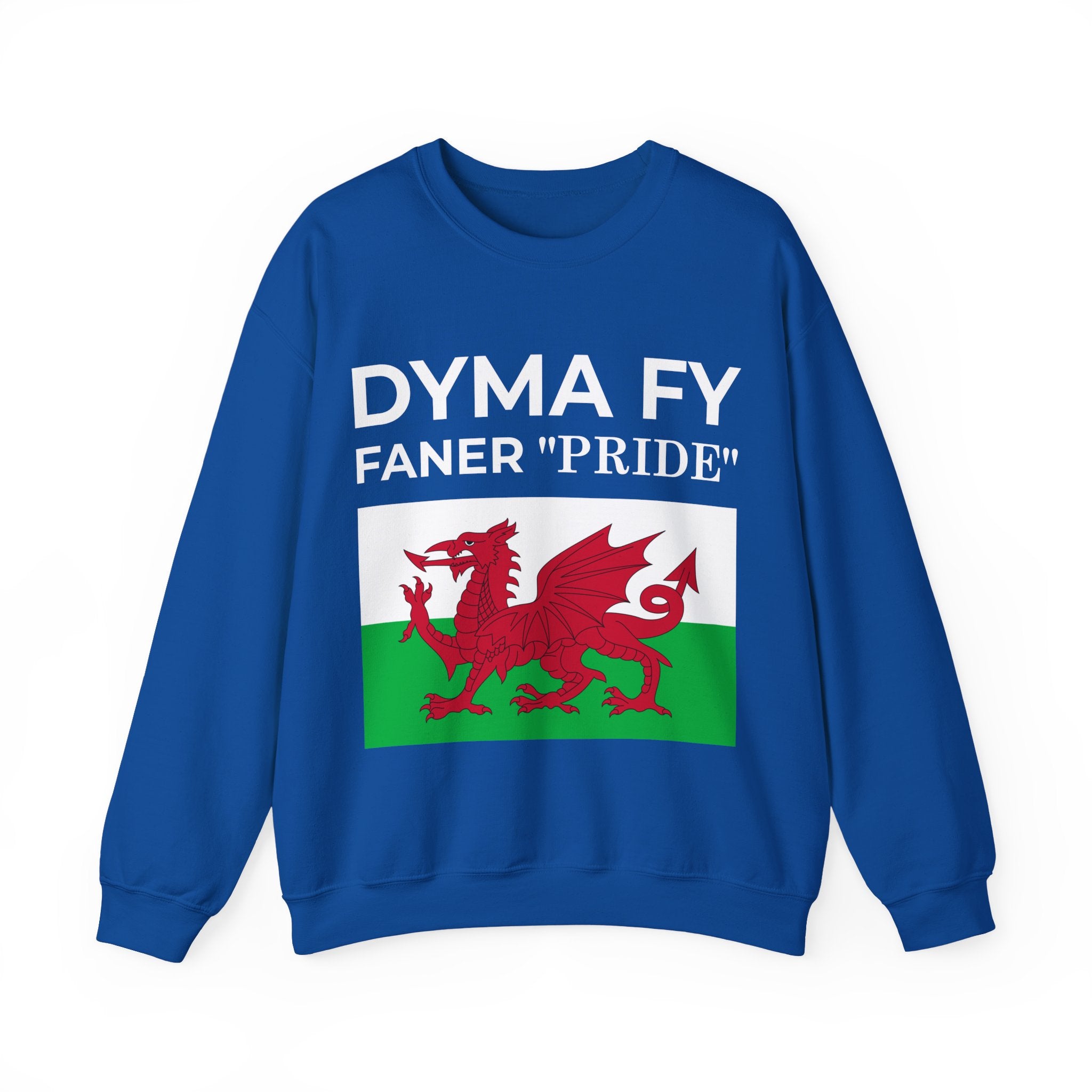 Welsh Pride Sweatshirt for Welsh Heritage Lovers, Unisex Cozy Crewneck, Perfect for Celebrations, Gifts, Casual Wear, Dyma Fy Design - Mega Movement