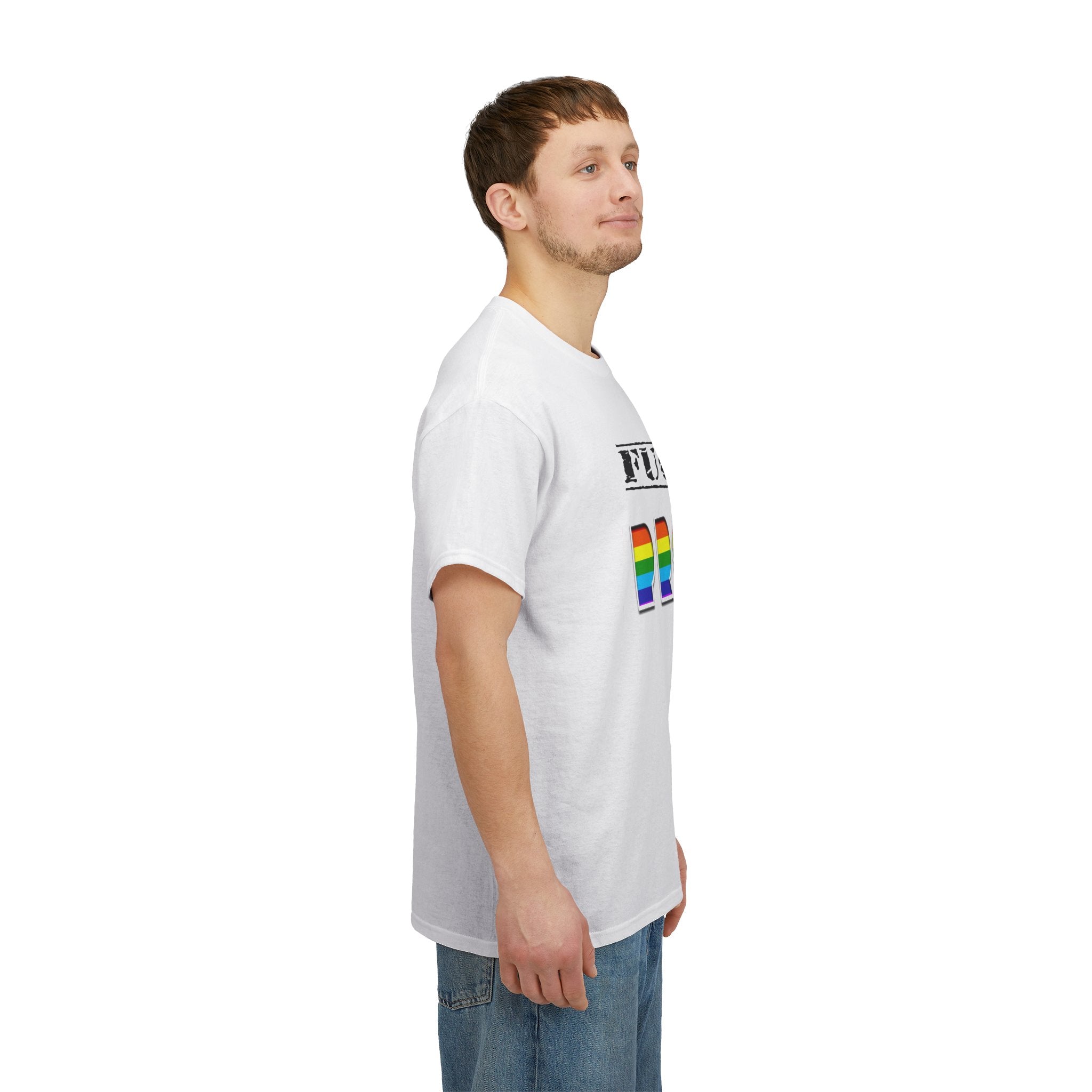 F*ck Your Pronounce Statement Tee, Unisex Heavy Cotton Tee, Advocacy Apparel, Anti Rainbow Pride T-Shirt - Mega Movement