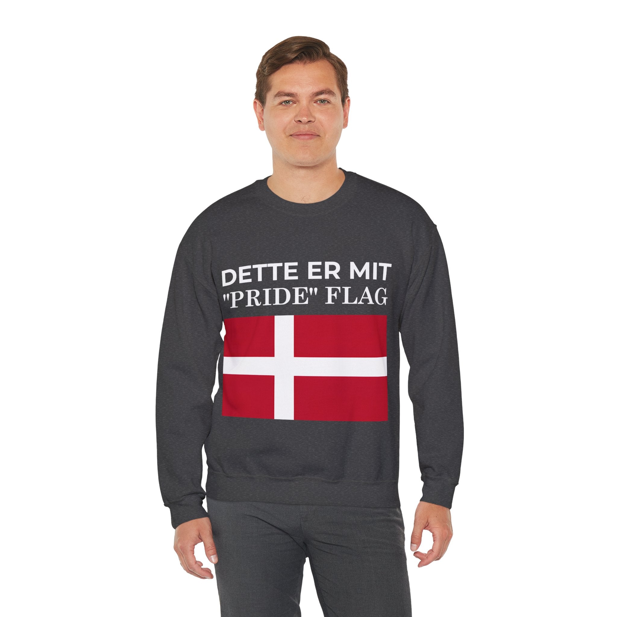 Denmark Pride Flag Crewneck Sweatshirt – Celebrate your heritage, Comfortable Streetwear, Unisex Gift - Mega Movement