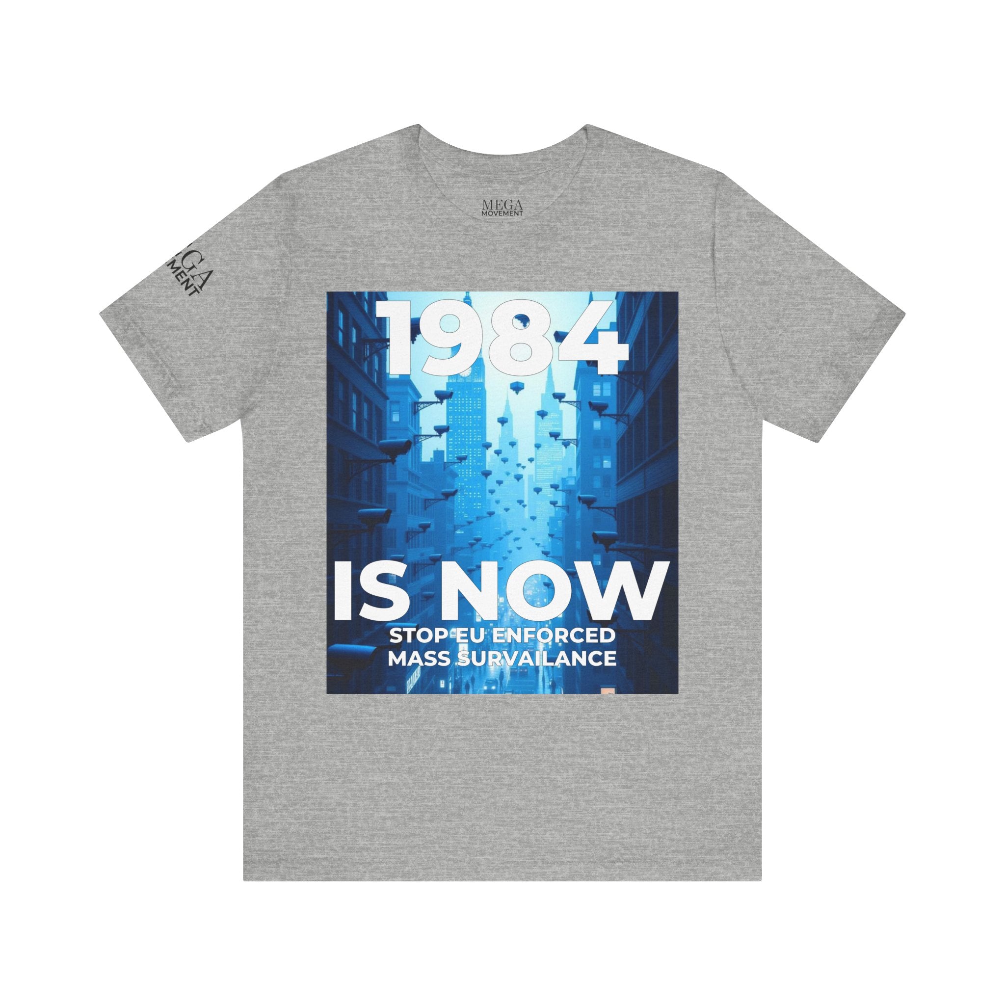 1984 Is Now Unisex Tee, Dystopian Theme Shirt, Statement Tee, Gift for Activists, Casual Everyday Wear, Comfortable Cotton T-Shirt - Mega Movement