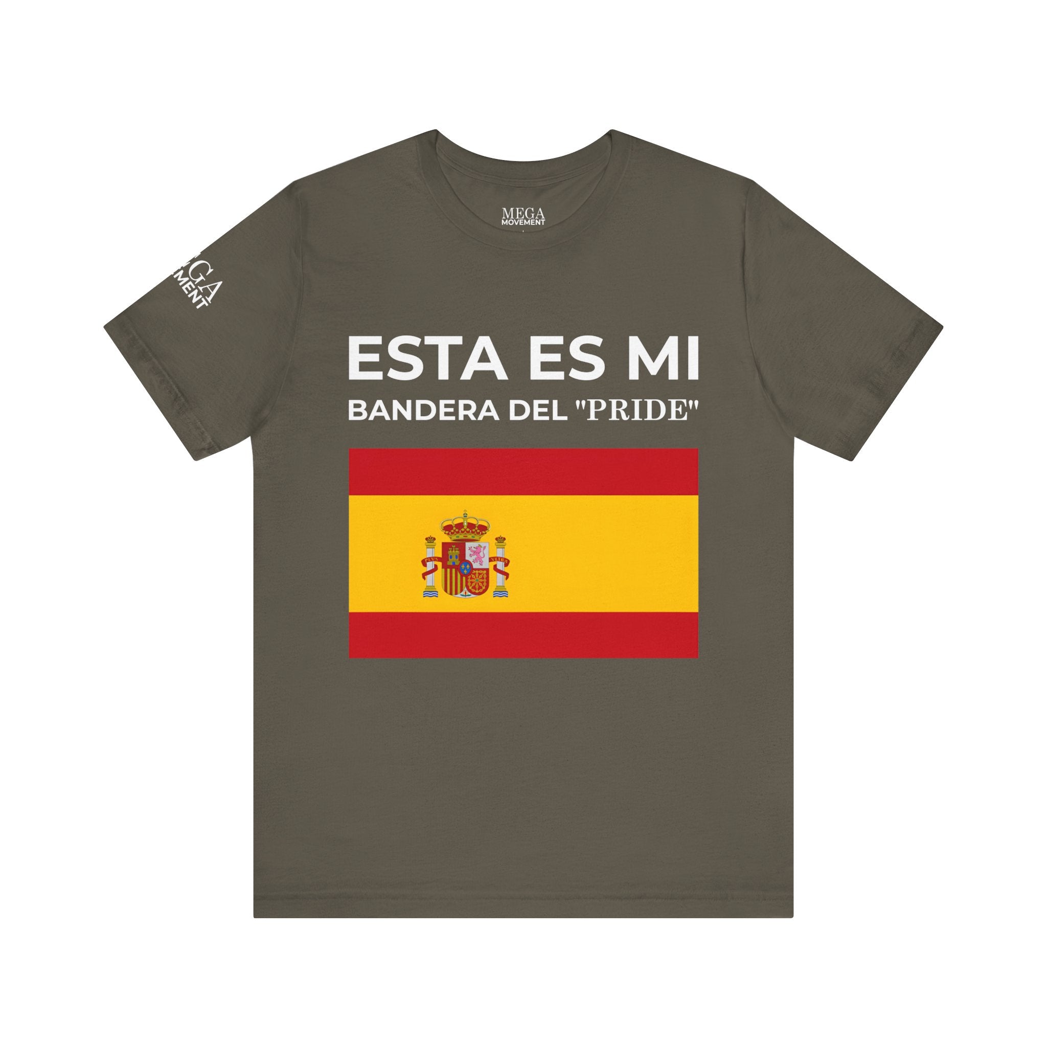 Spanish Pride Flag Tee, Unisex Short Sleeve Shirt, Festival Outfit, Celebration Wear, Casual Tee - Mega Movement