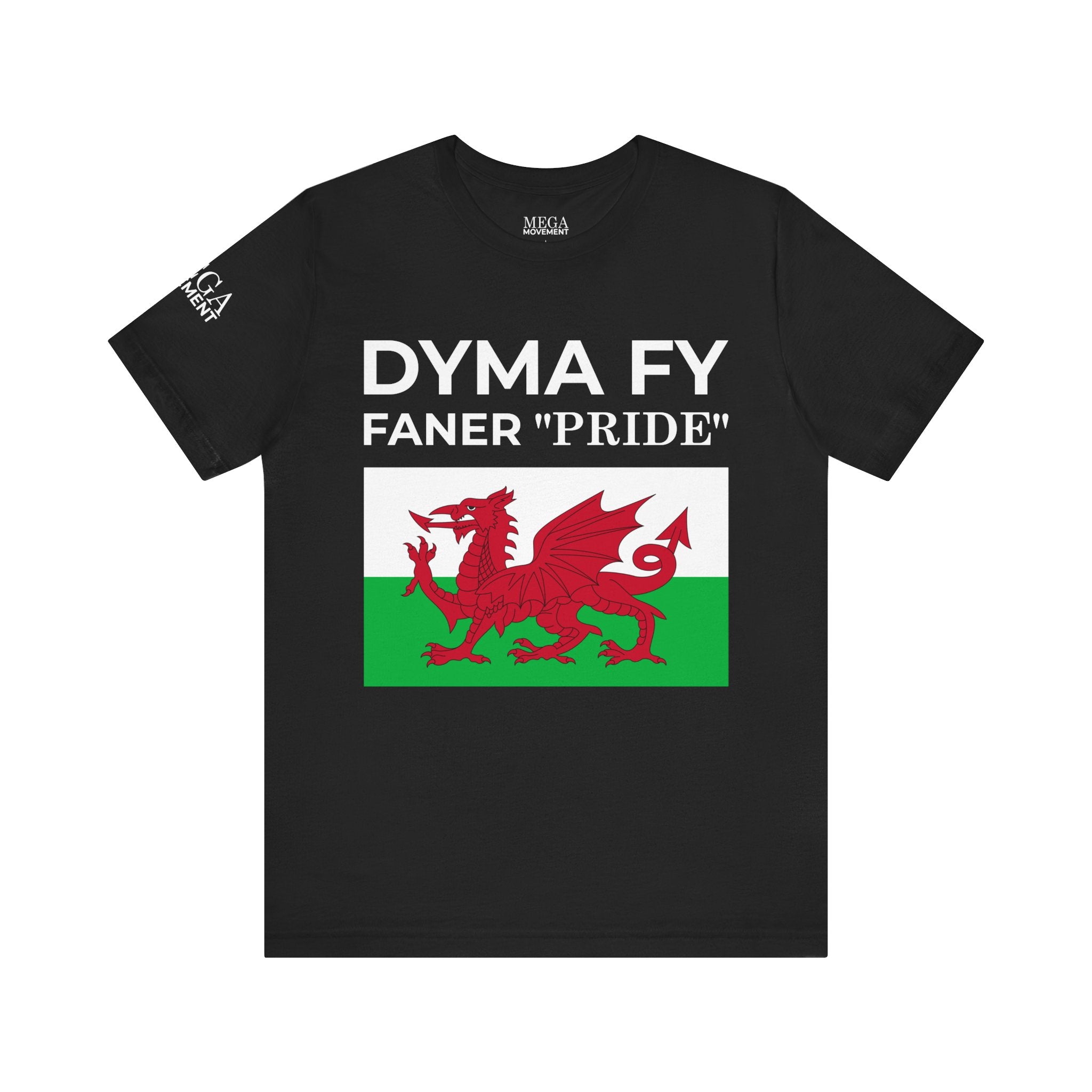 Welsh Pride Unisex Tee, Comfortable Graphic T-shirt, Casual Wear, Gift for Dragon Lovers, Birthday Present, St. David's Day Top - Mega Movement