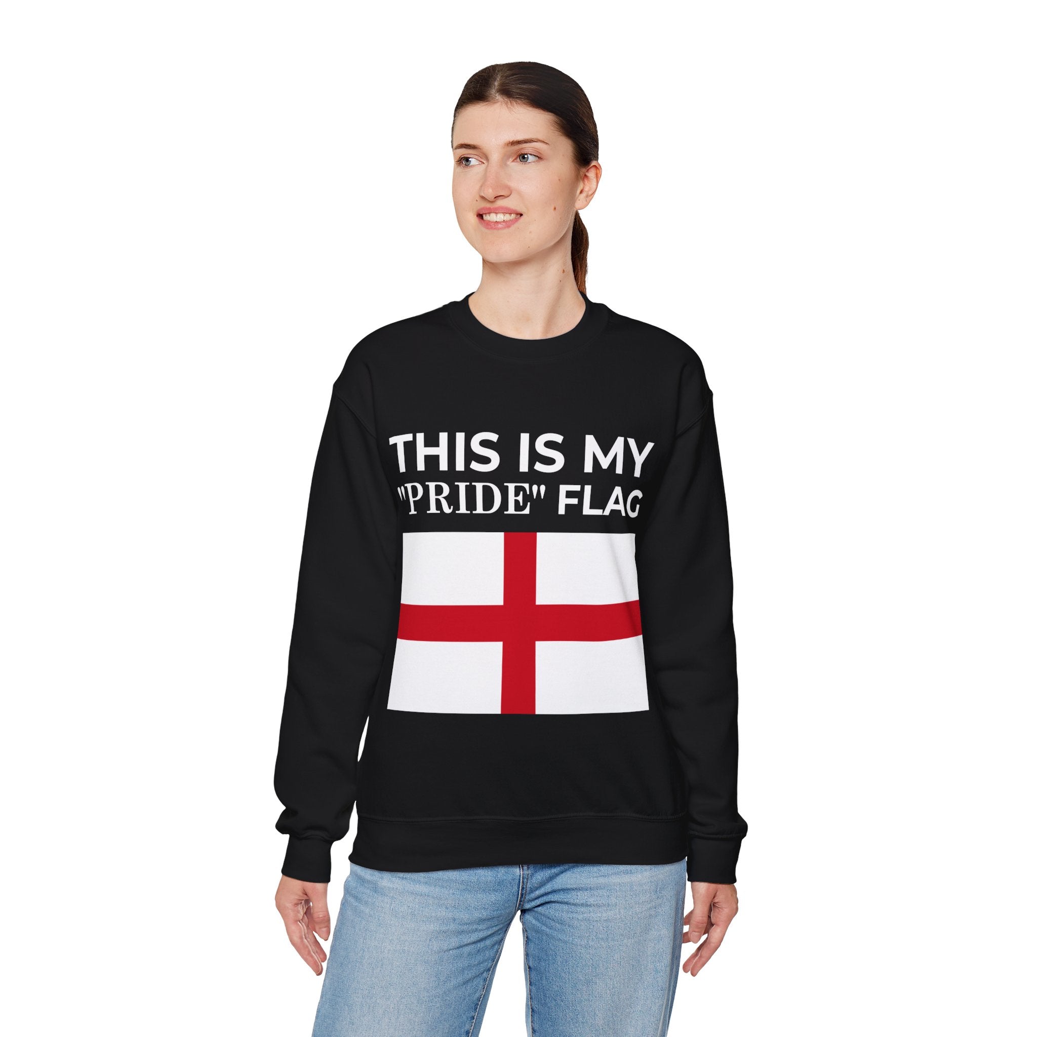 English Pride Flag Sweatshirt, Unisex Crewneck Sweatshirt, Statement Clothing - Mega Movement